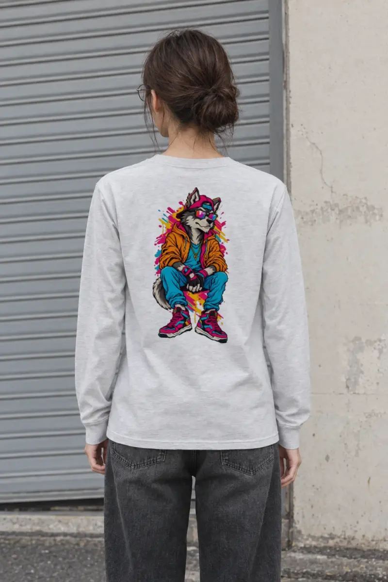 "Streetwear Wolf" Unisex Longsleeve T-shirt