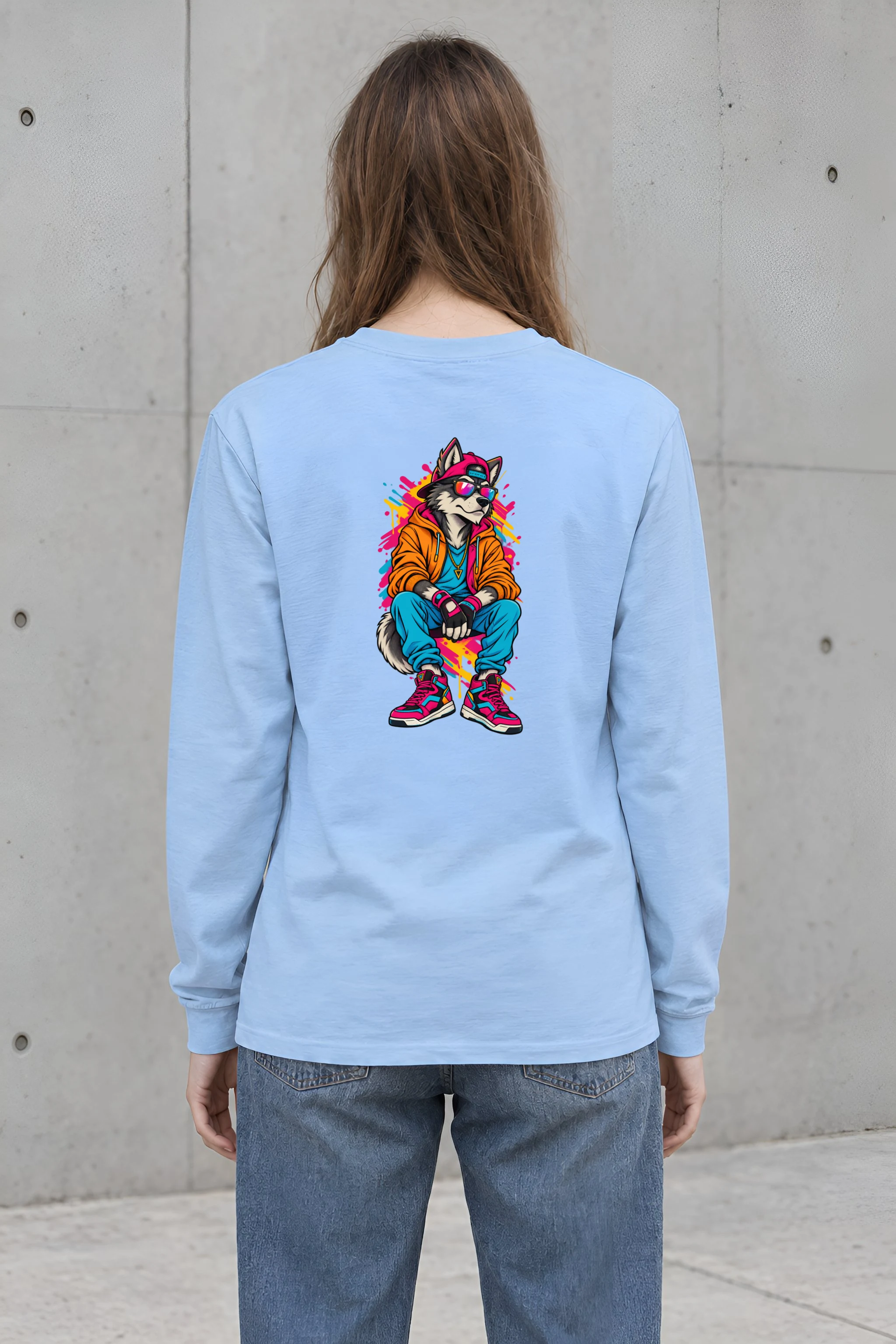 "Streetwear Wolf" Unisex Longsleeve T-shirt