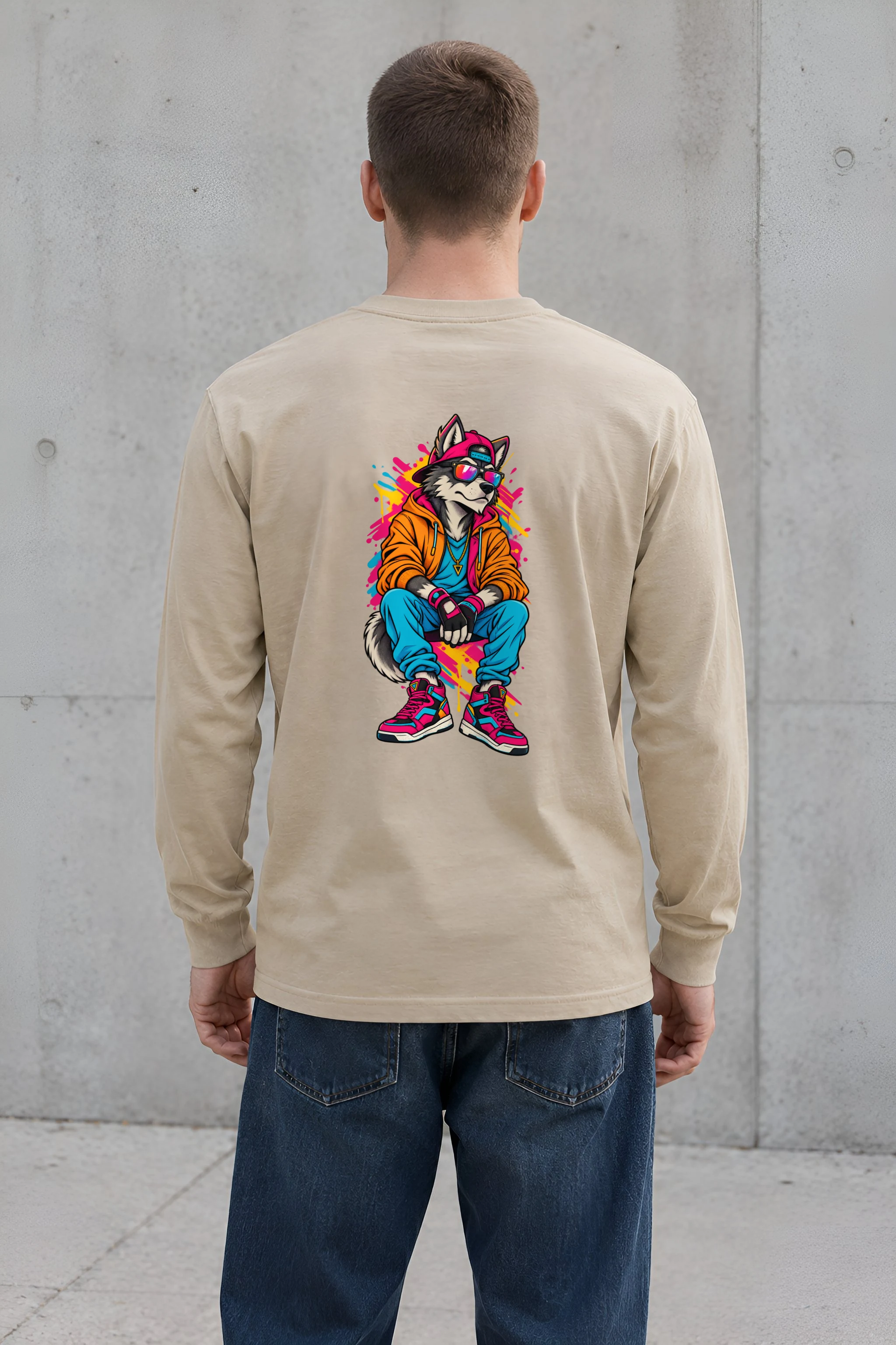 "Streetwear Wolf" Unisex Longsleeve T-shirt