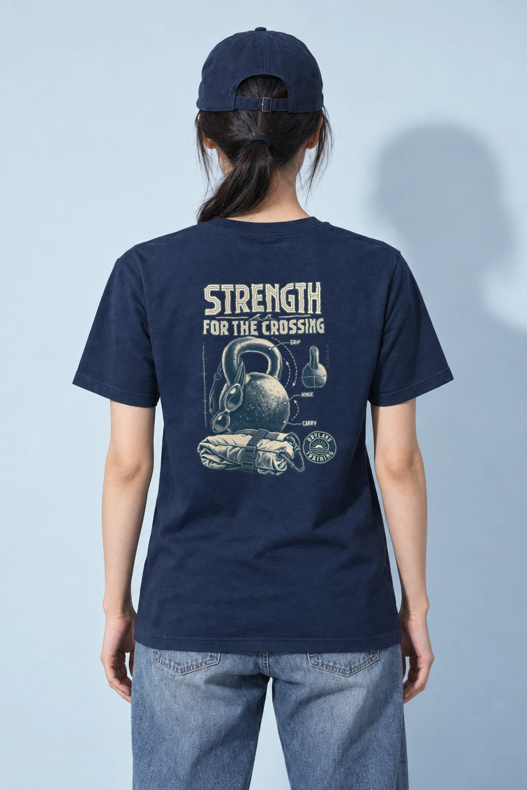 "Strength For The Crossing" Heavyweight Unisex Crewneck T-shirt