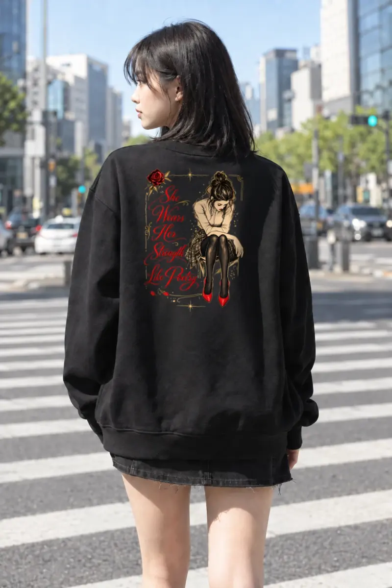 "Strength Like Poetry" Heavy Blend Unisex Crewneck Sweatshirt | Gildan 18000
