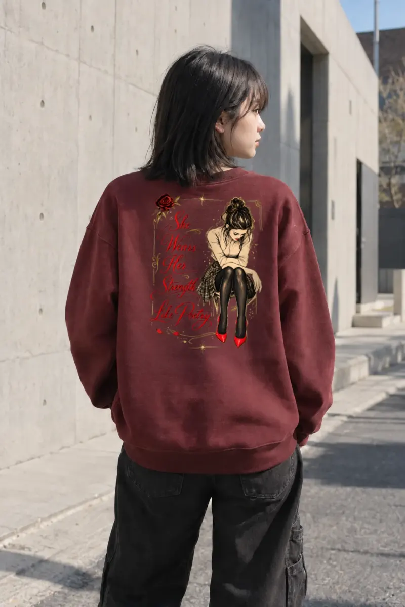 "Strength Like Poetry" Heavy Blend Unisex Crewneck Sweatshirt | Gildan 18000