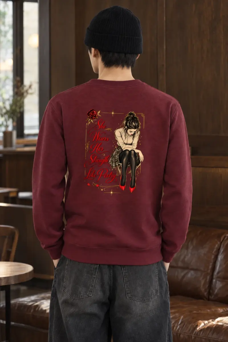 "Strength Like Poetry" Heavy Blend Unisex Crewneck Sweatshirt