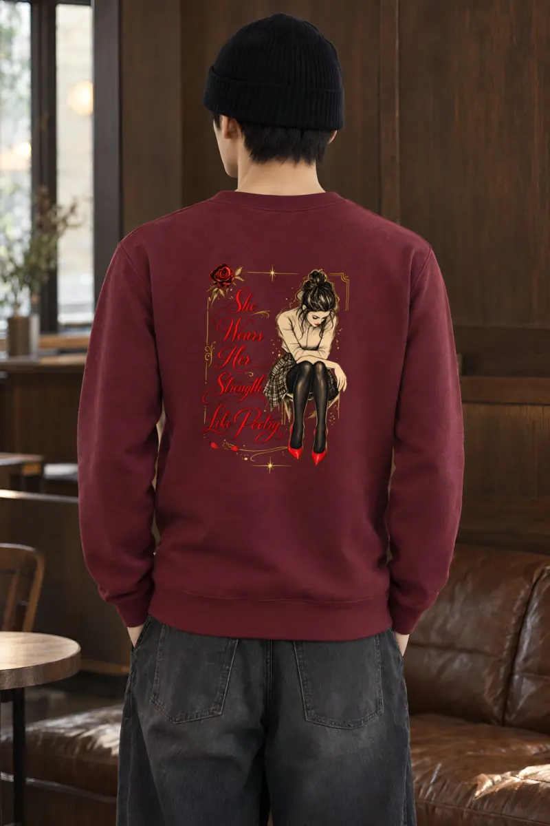 "Strength Like Poetry" Heavy Blend Unisex Crewneck Sweatshirt