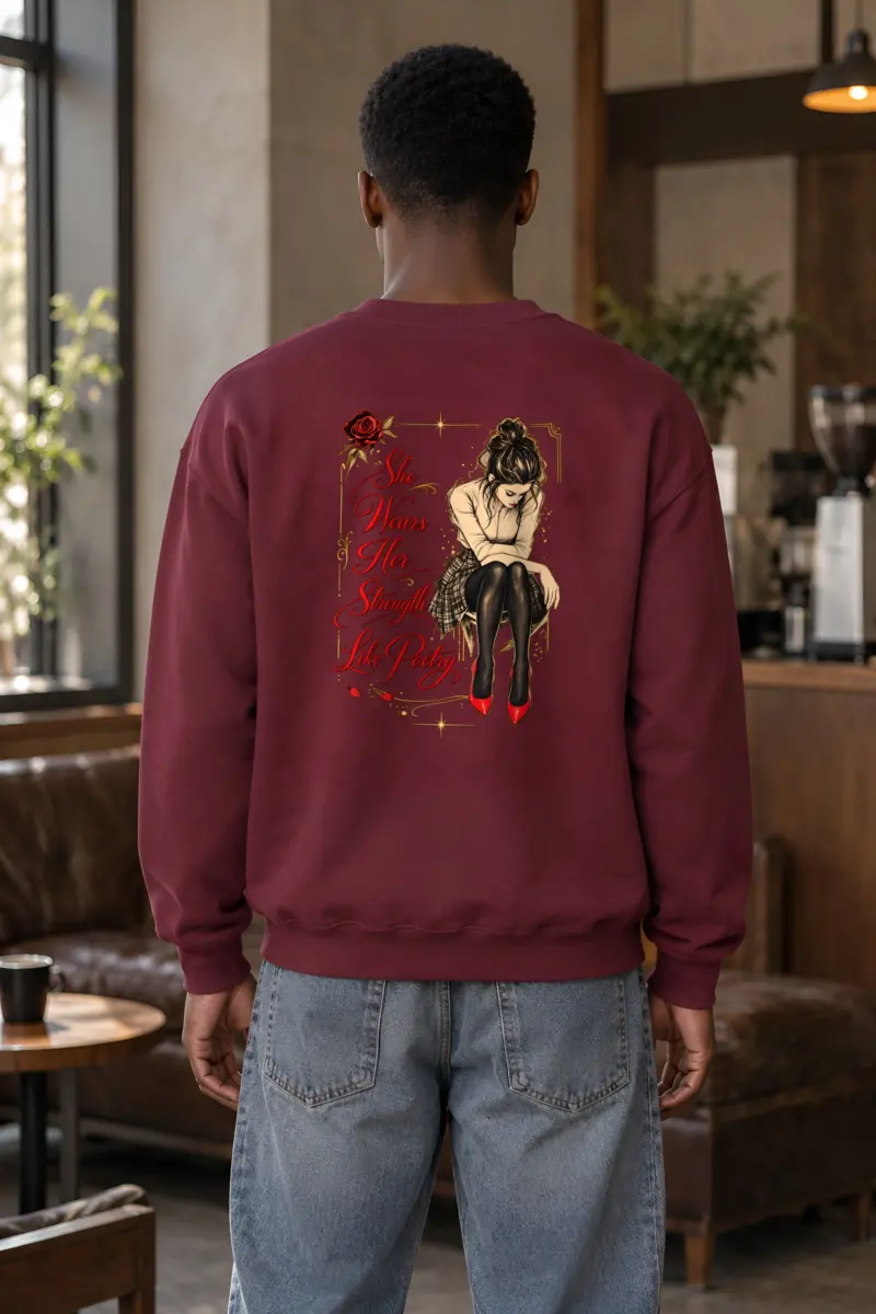 "Strength Like Poetry" Heavy Blend Unisex Crewneck Sweatshirt