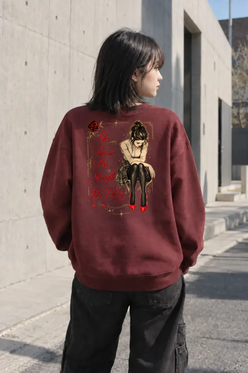 "Strength Like Poetry" Heavy Blend Unisex Crewneck Sweatshirt | Gildan 18000