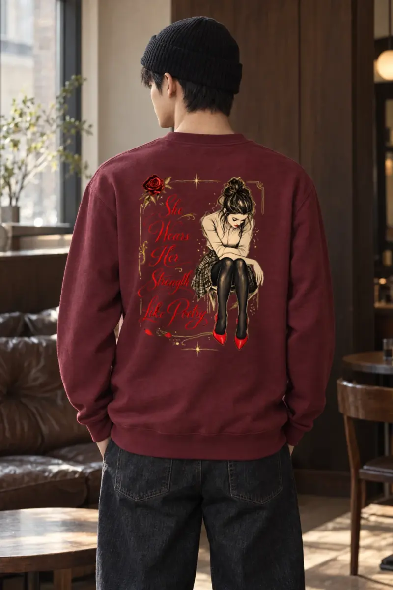 "Strength Like Poetry" Heavy Blend Unisex Crewneck Sweatshirt