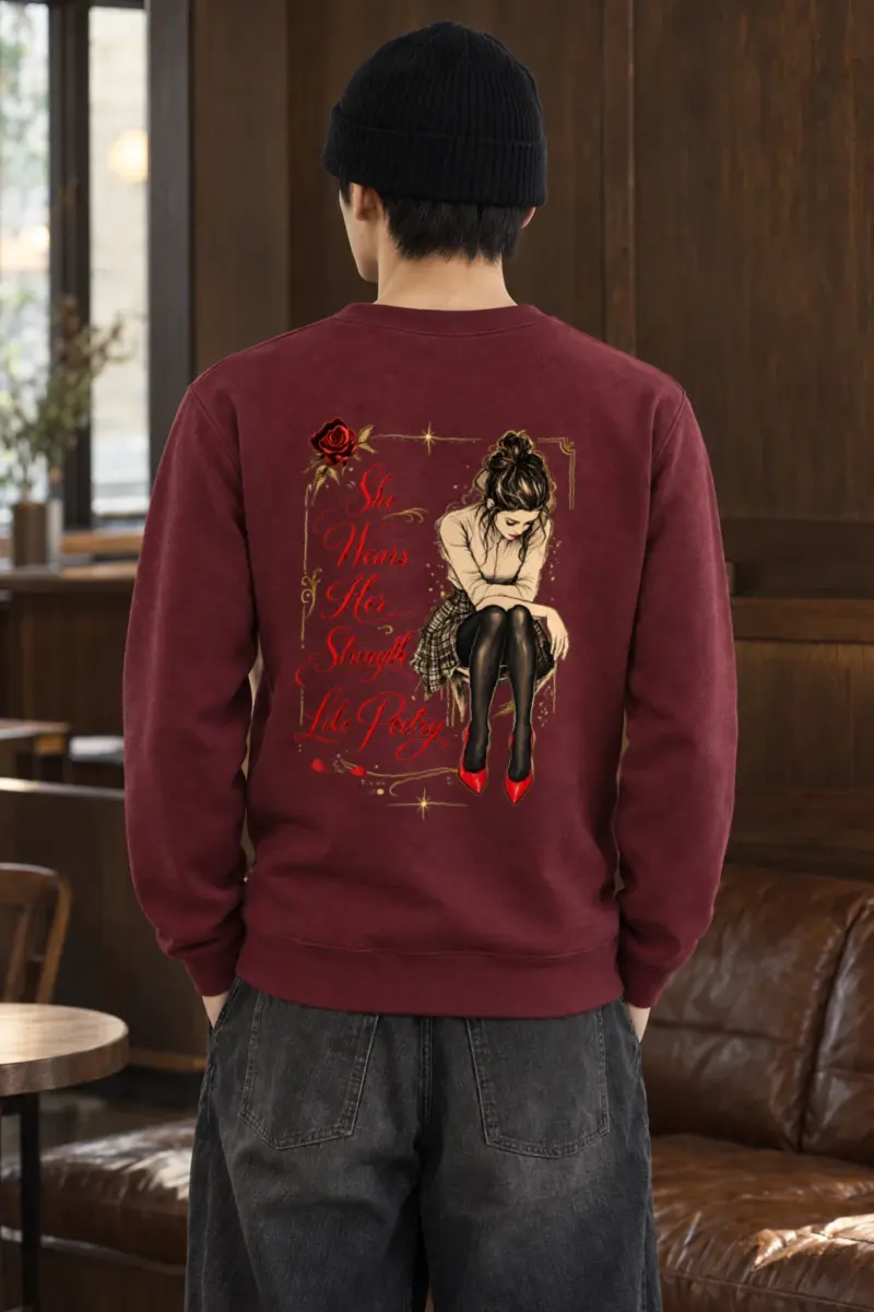 "Strength Like Poetry" Heavy Blend Unisex Crewneck Sweatshirt