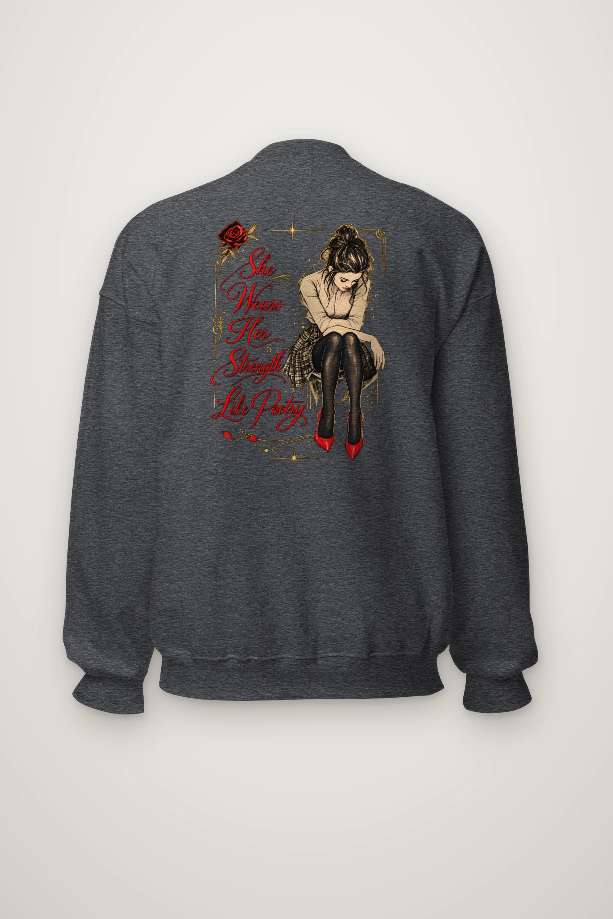 "Strength Like Poetry" Heavy Blend Unisex Crewneck Sweatshirt