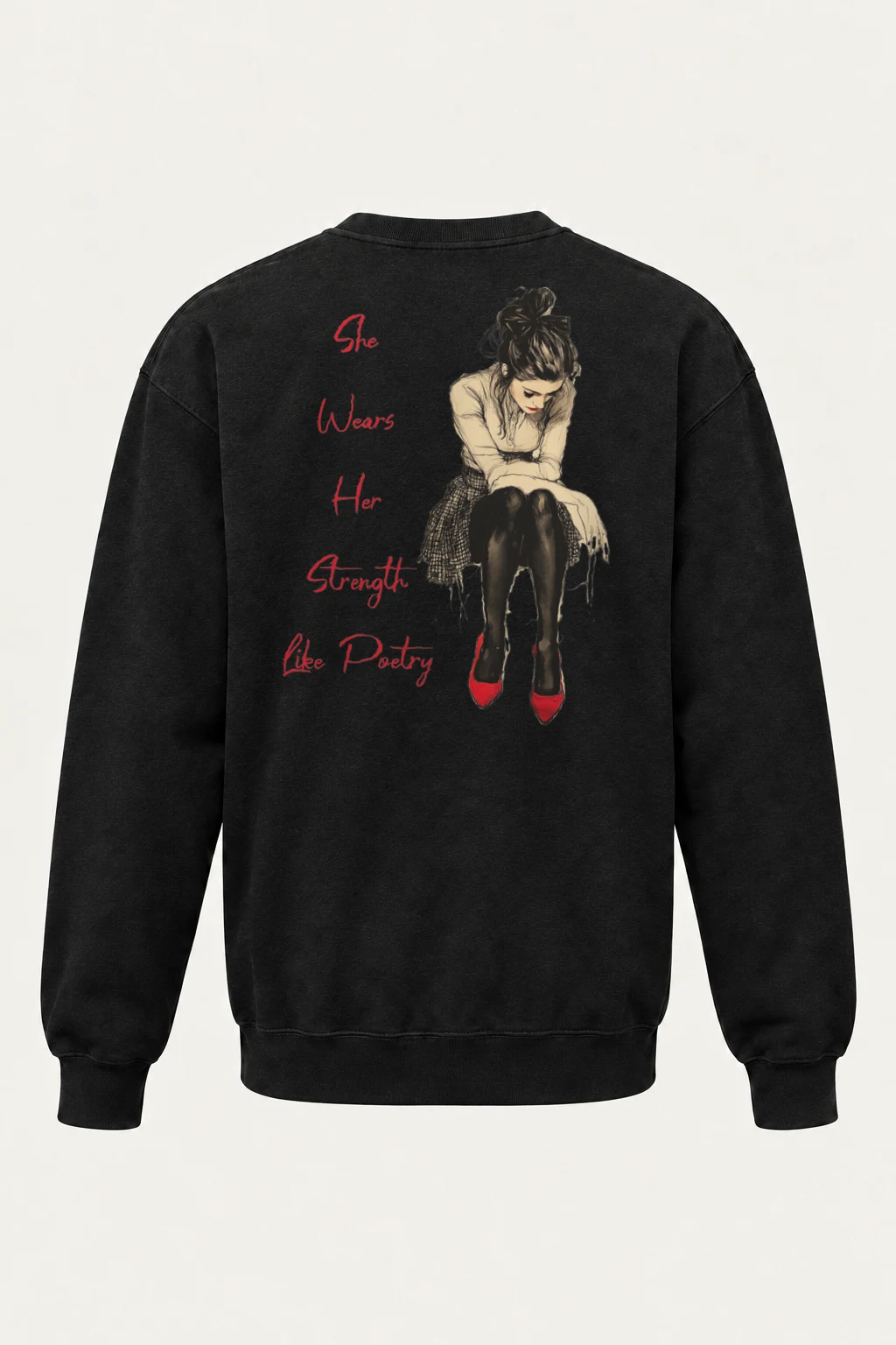 "Strength Like Poetry" Heavy Blend Unisex Crewneck Sweatshirt | Gildan 18000