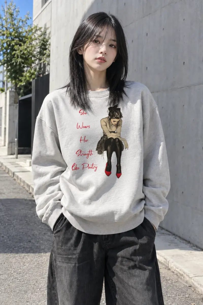 "Strength Like Poetry" Heavy Blend Unisex Crewneck Sweatshirt | Gildan 18000