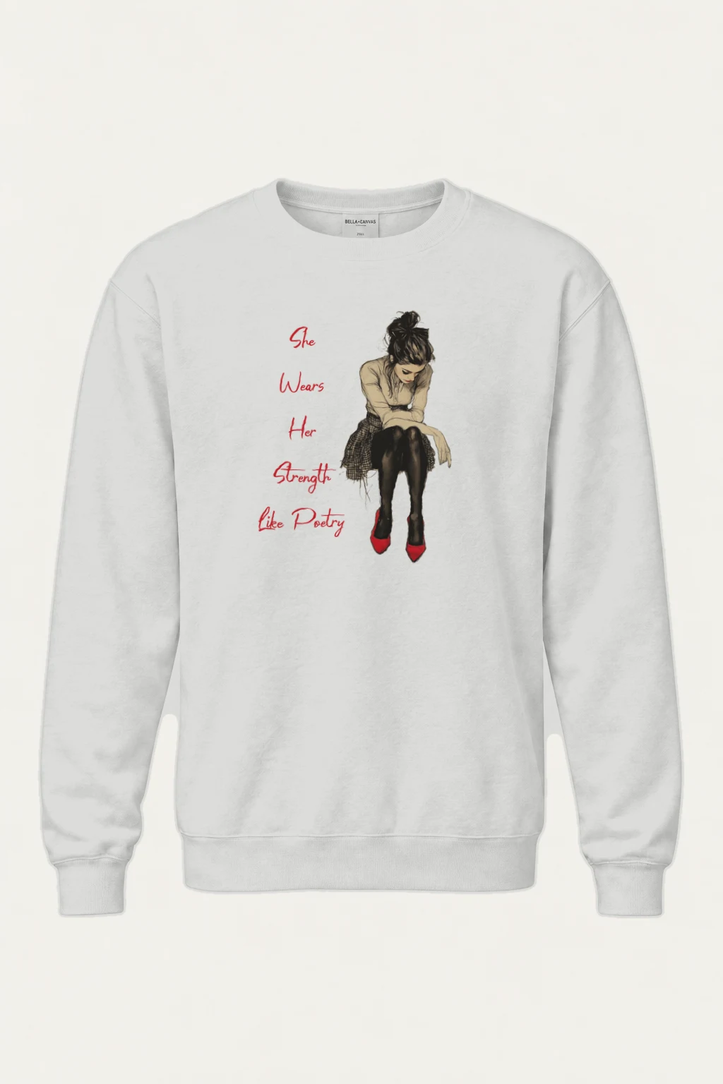 "Strength Like Poetry" Heavy Blend Unisex Crewneck Sweatshirt | Gildan 18000