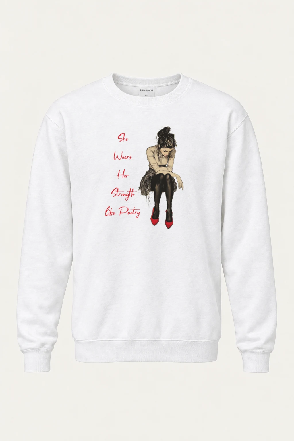"Strength Like Poetry" Heavy Blend Unisex Crewneck Sweatshirt | Gildan 18000
