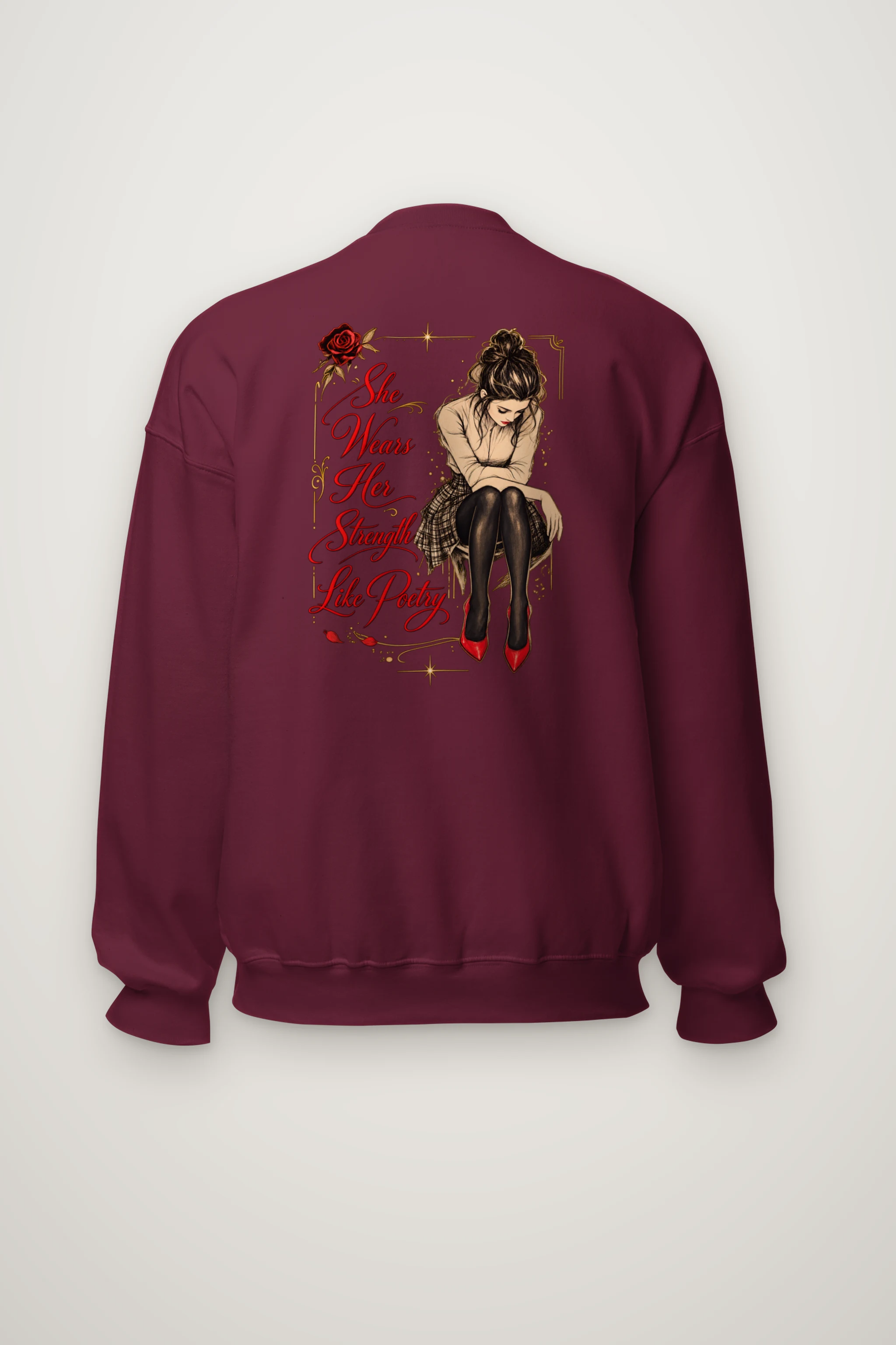 "Strength Like Poetry" Heavy Blend Unisex Crewneck Sweatshirt