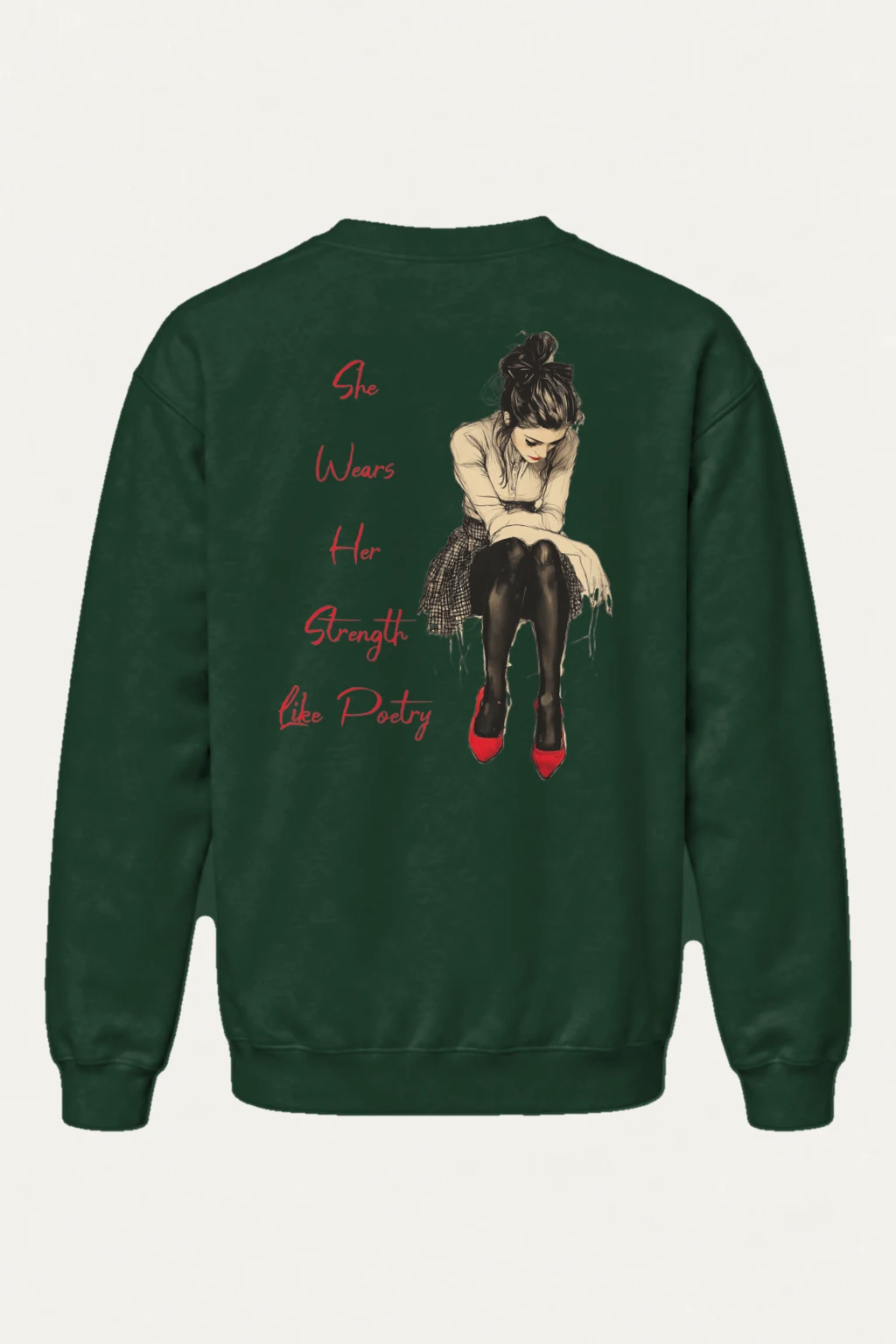 "Strength Like Poetry" Heavy Blend Unisex Crewneck Sweatshirt | Gildan 18000