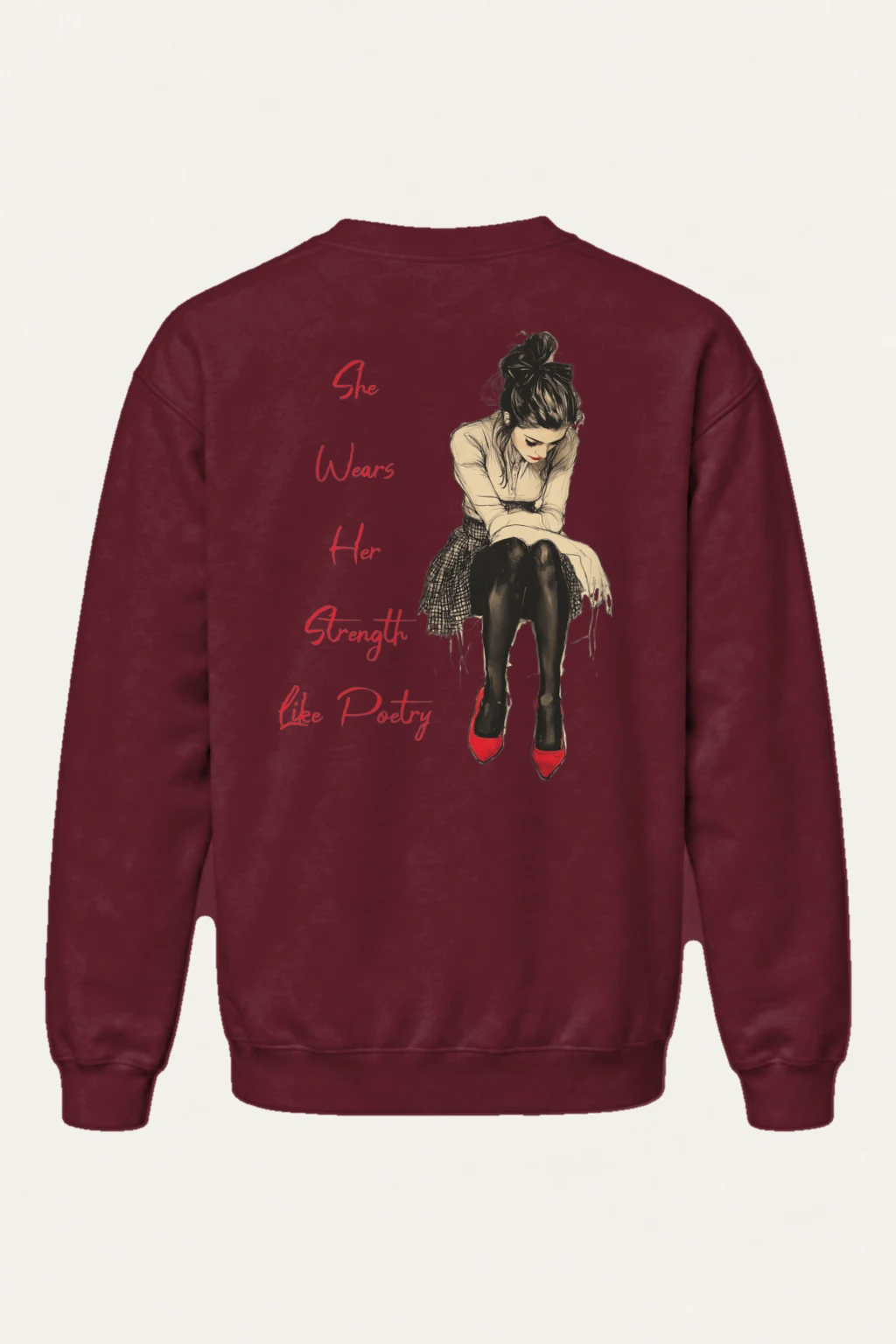 "Strength Like Poetry" Heavy Blend Unisex Crewneck Sweatshirt | Gildan 18000