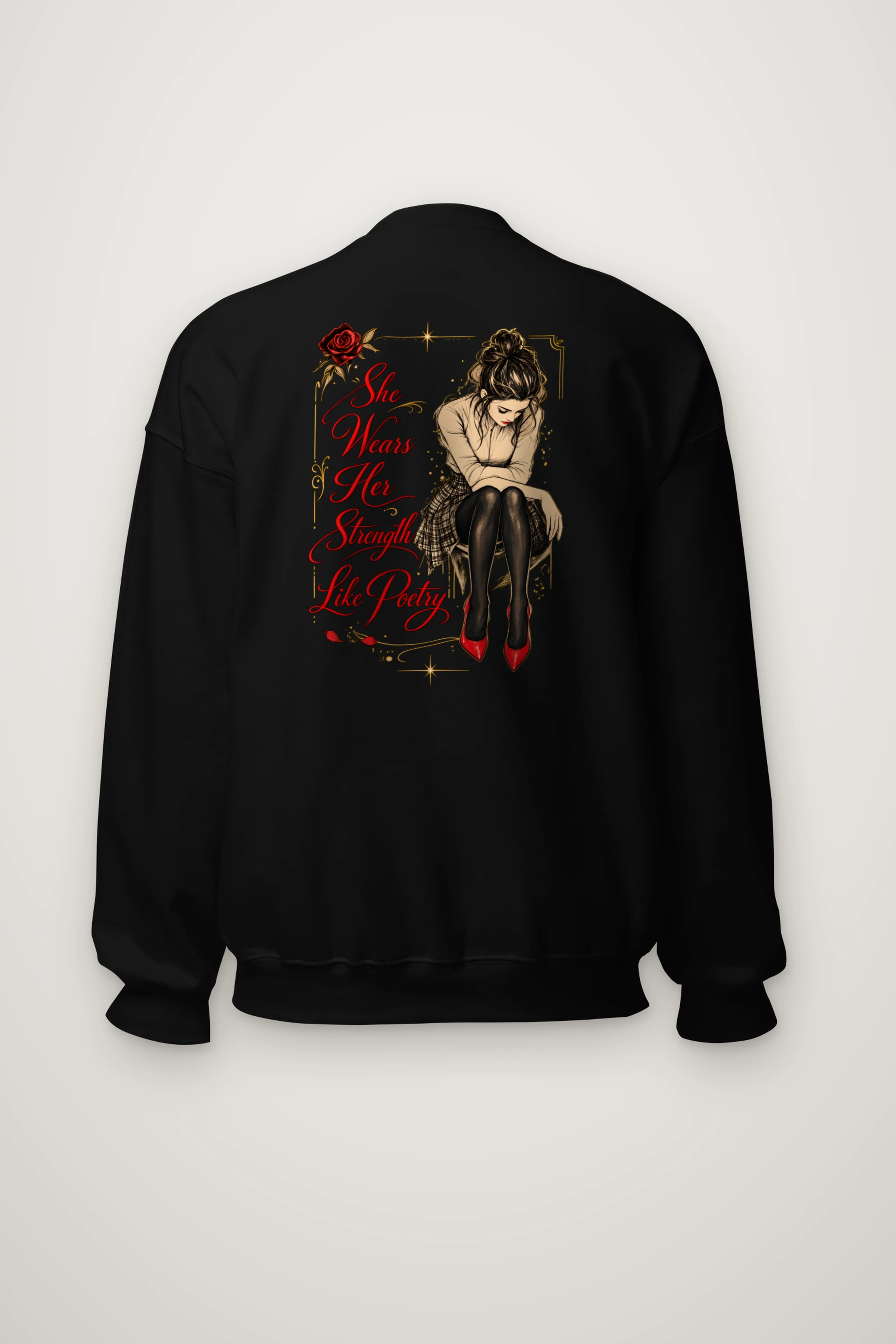 "Strength Like Poetry" Heavy Blend Unisex Crewneck Sweatshirt