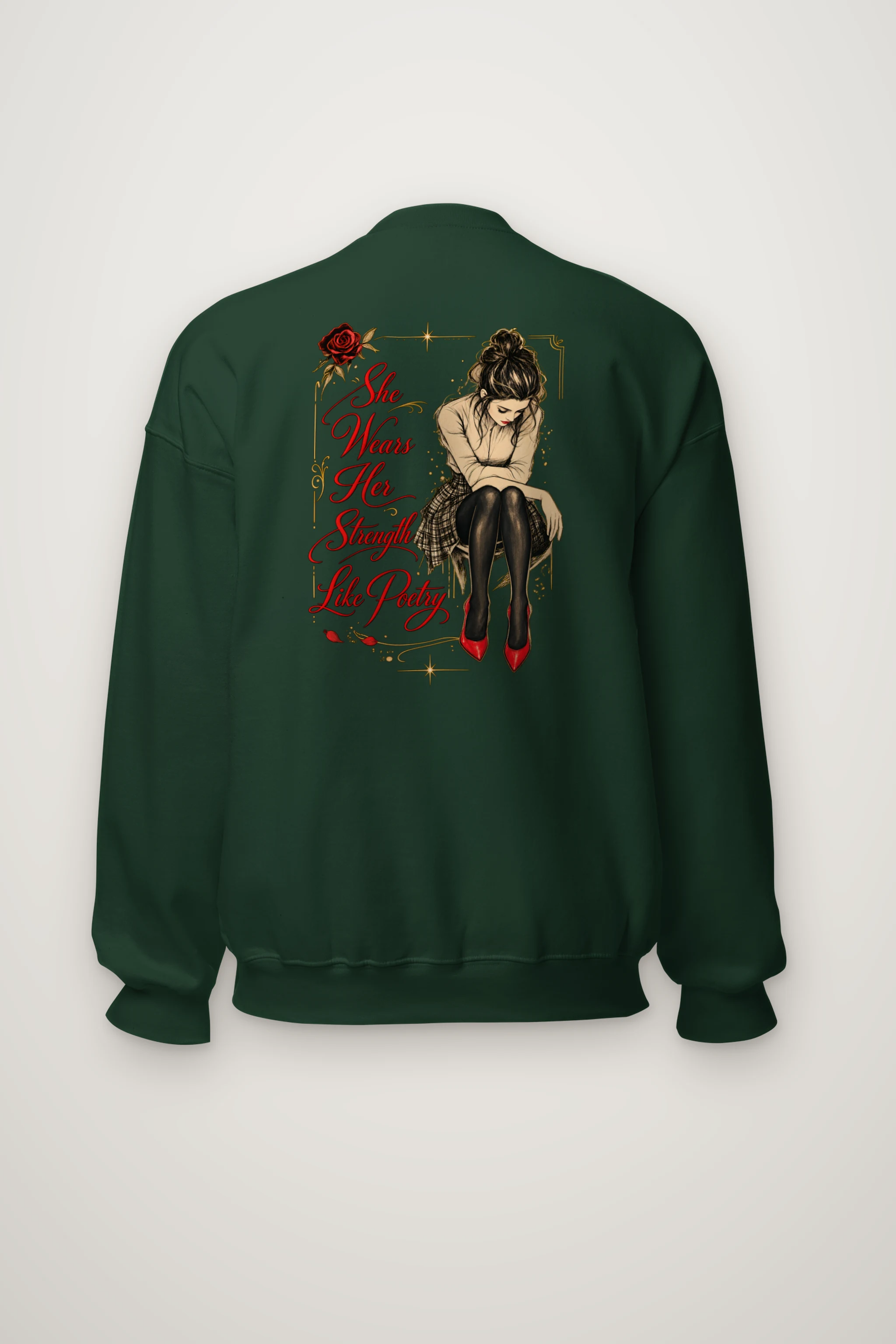 "Strength Like Poetry" Heavy Blend Unisex Crewneck Sweatshirt