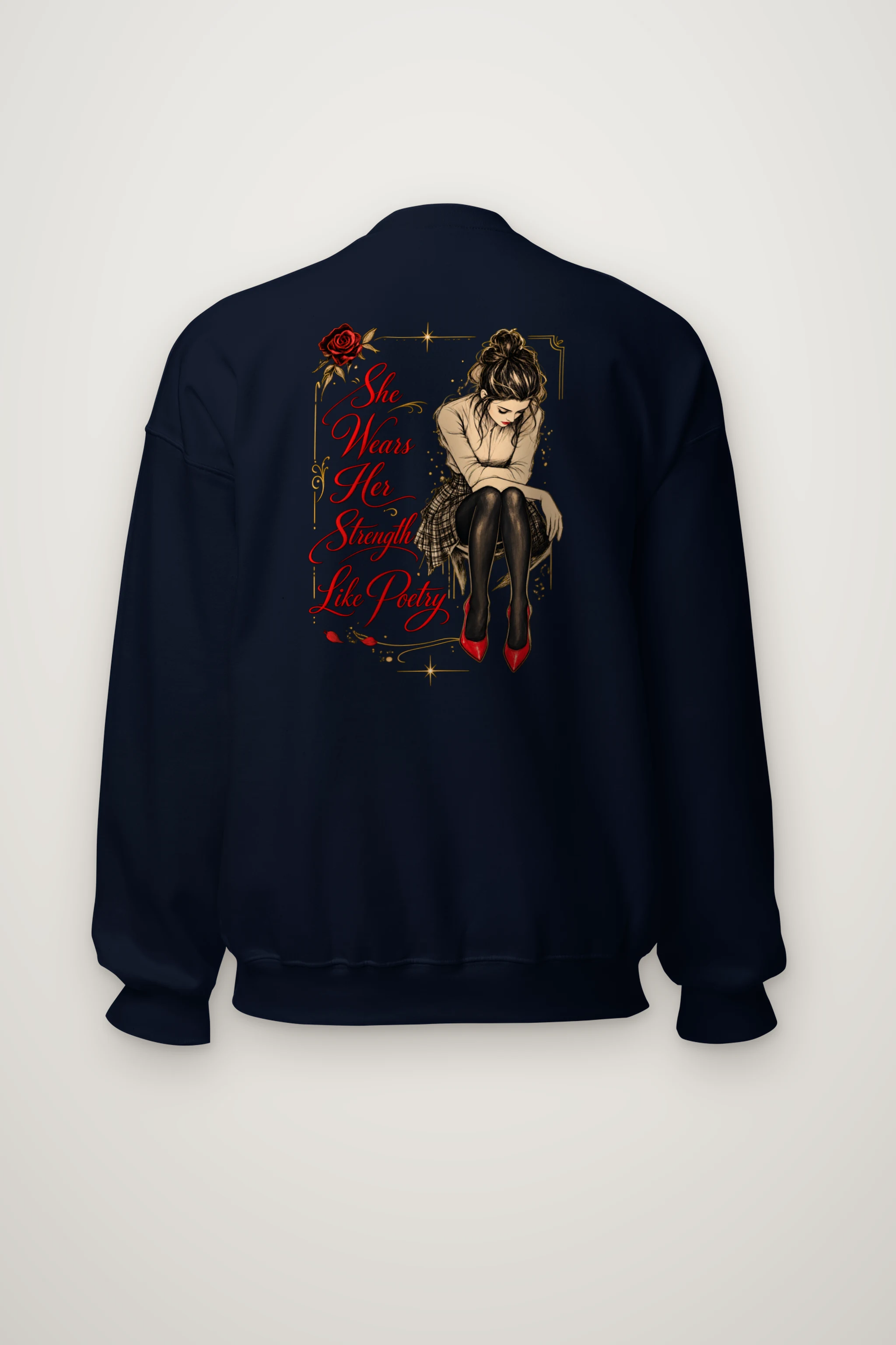 "Strength Like Poetry" Heavy Blend Unisex Crewneck Sweatshirt