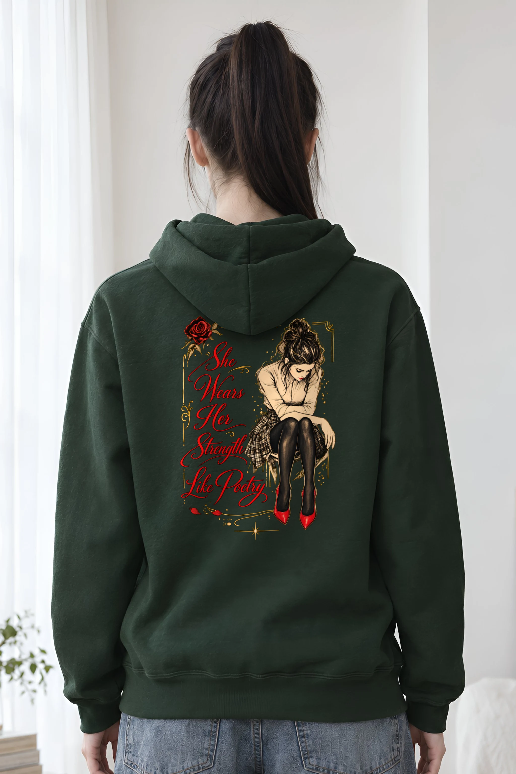 "Strength Like Poetry" 1 Pullover Hoodie
