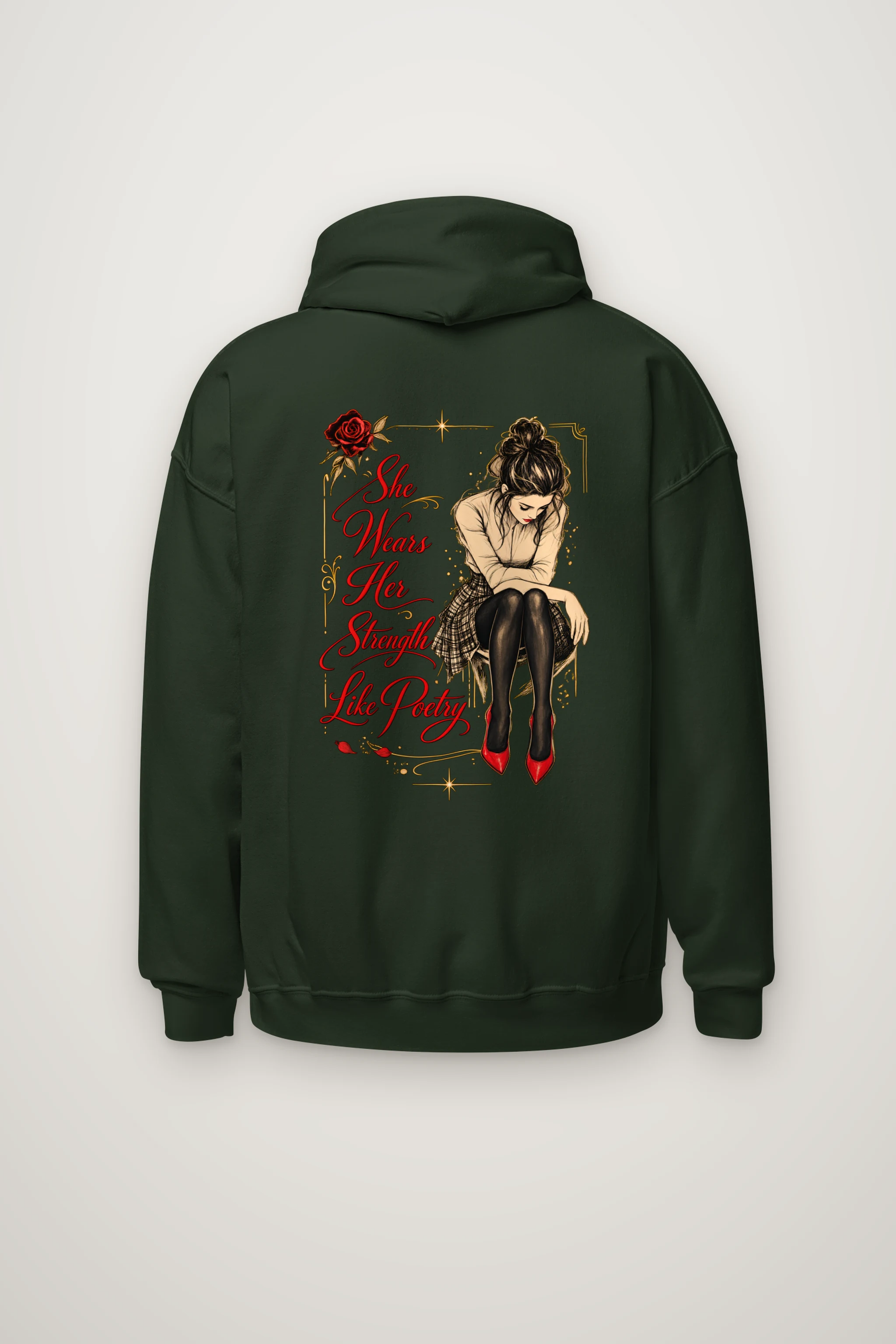 "Strength Like Poetry" Heavy Blend Unisex Pullover Hoodie