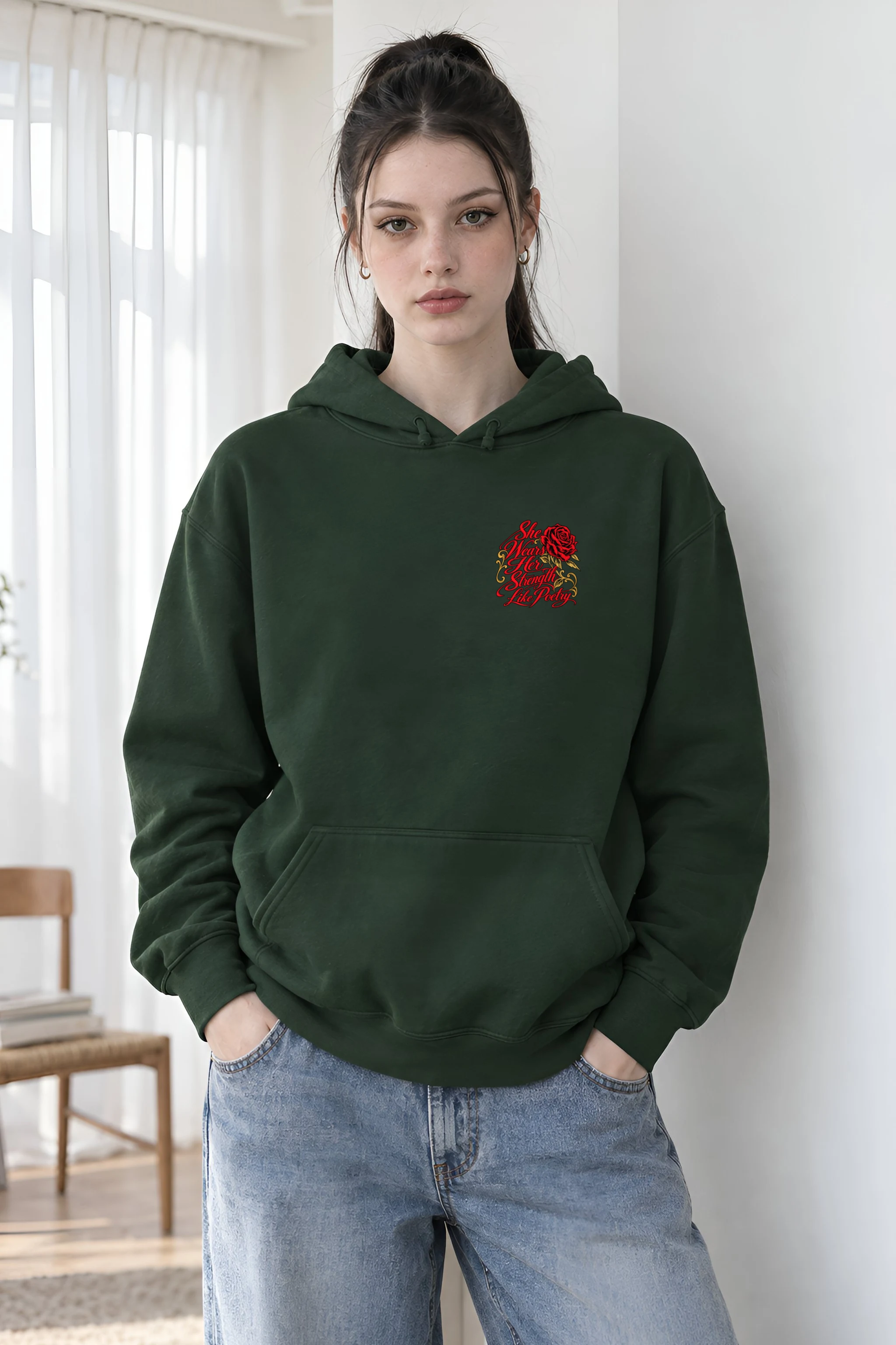 "Strength Like Poetry" 1 Pullover Hoodie