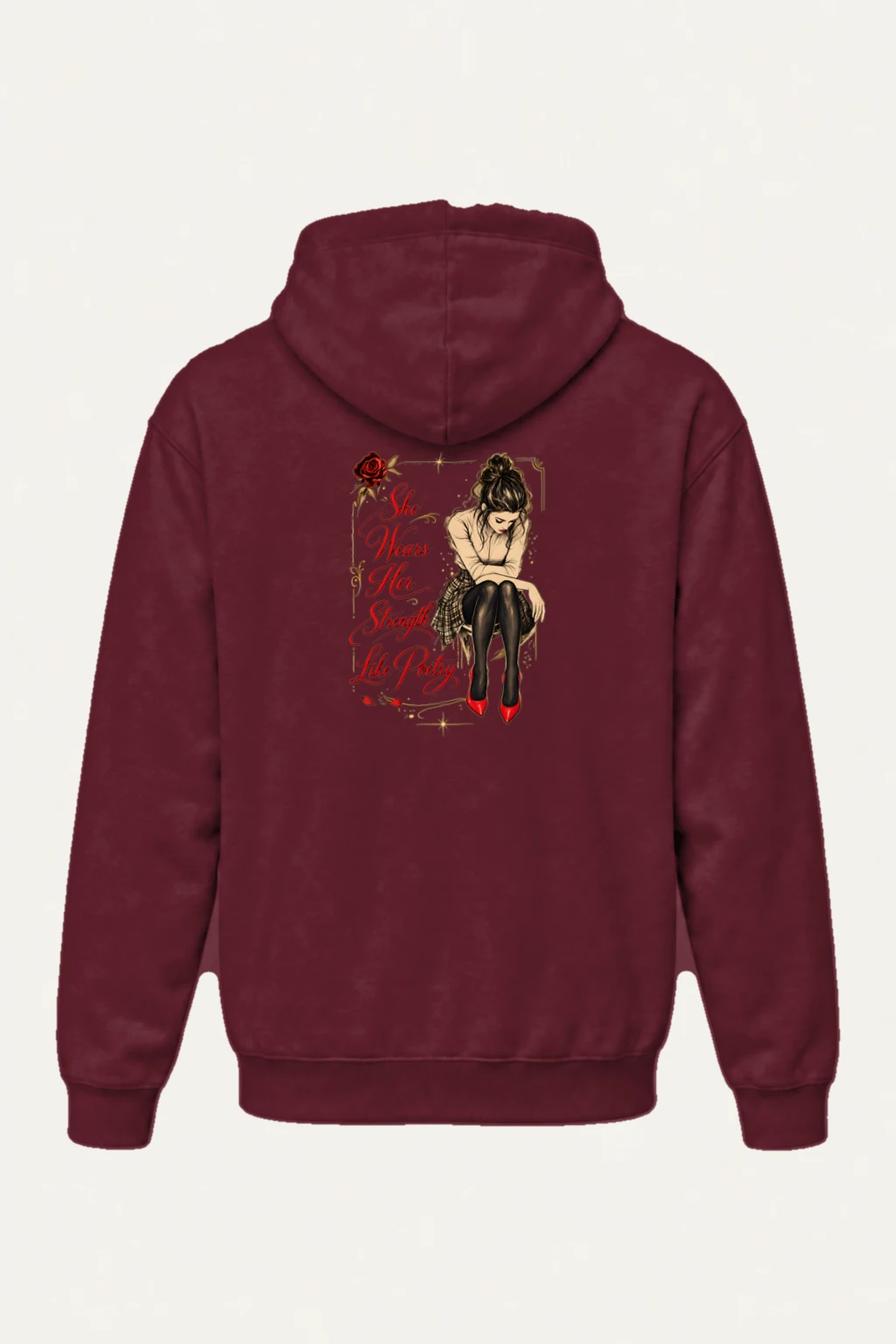 "Strength Like Poetry" Heavy Blend Unisex Pullover Hoodie | Gildan 18500