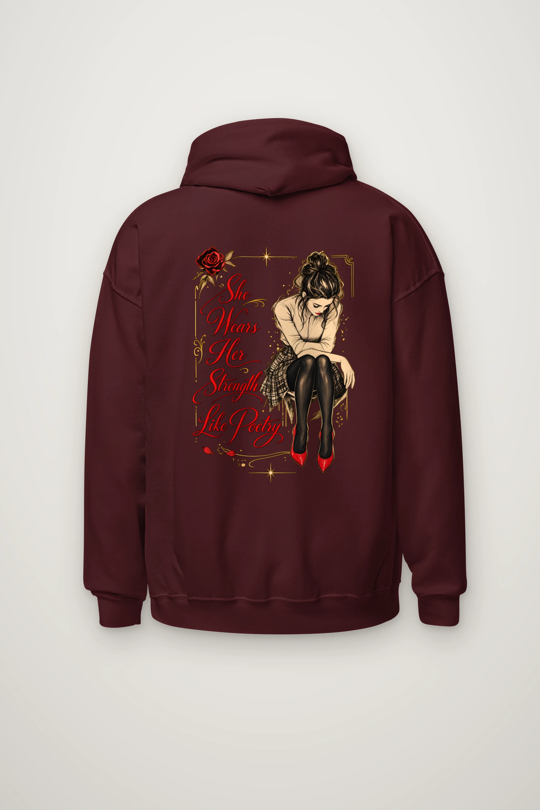 "Strength Like Poetry" Heavy Blend Unisex Pullover Hoodie