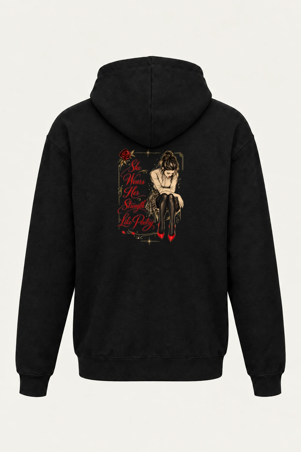 "Strength Like Poetry" Heavy Blend Unisex Pullover Hoodie | Gildan 18500