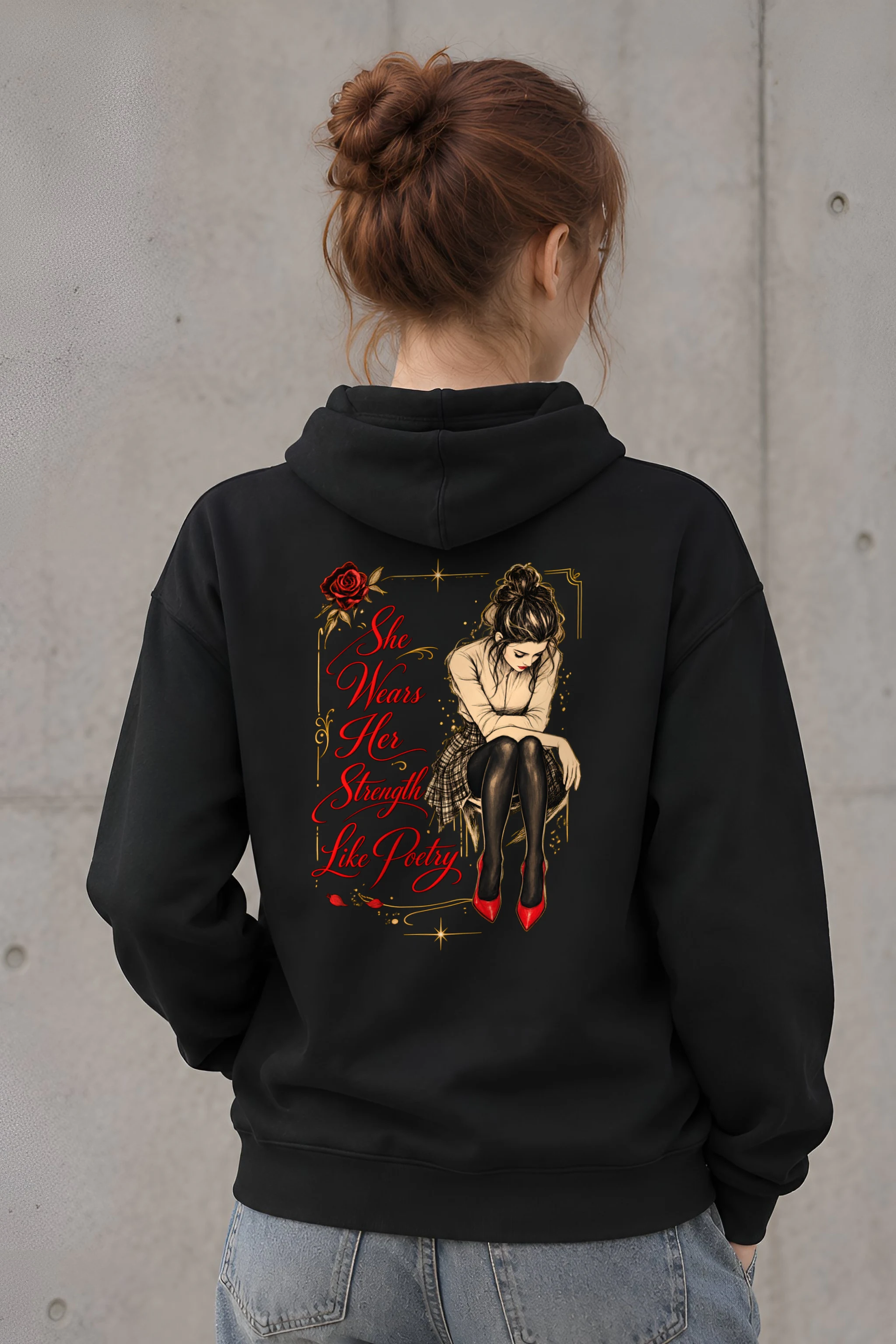 "Strength Like Poetry" 1 Pullover Hoodie