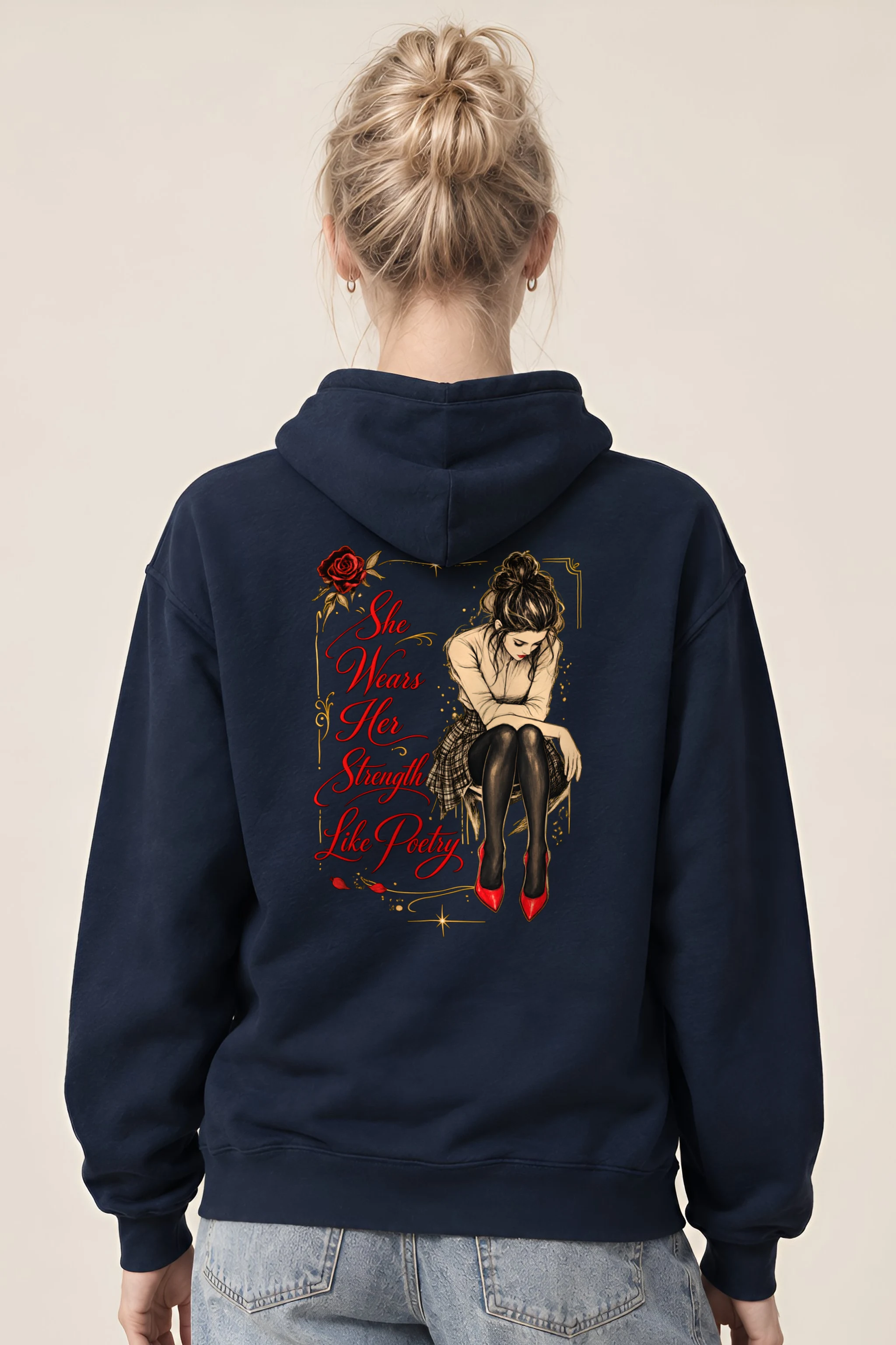 "Strength Like Poetry" 1 Pullover Hoodie