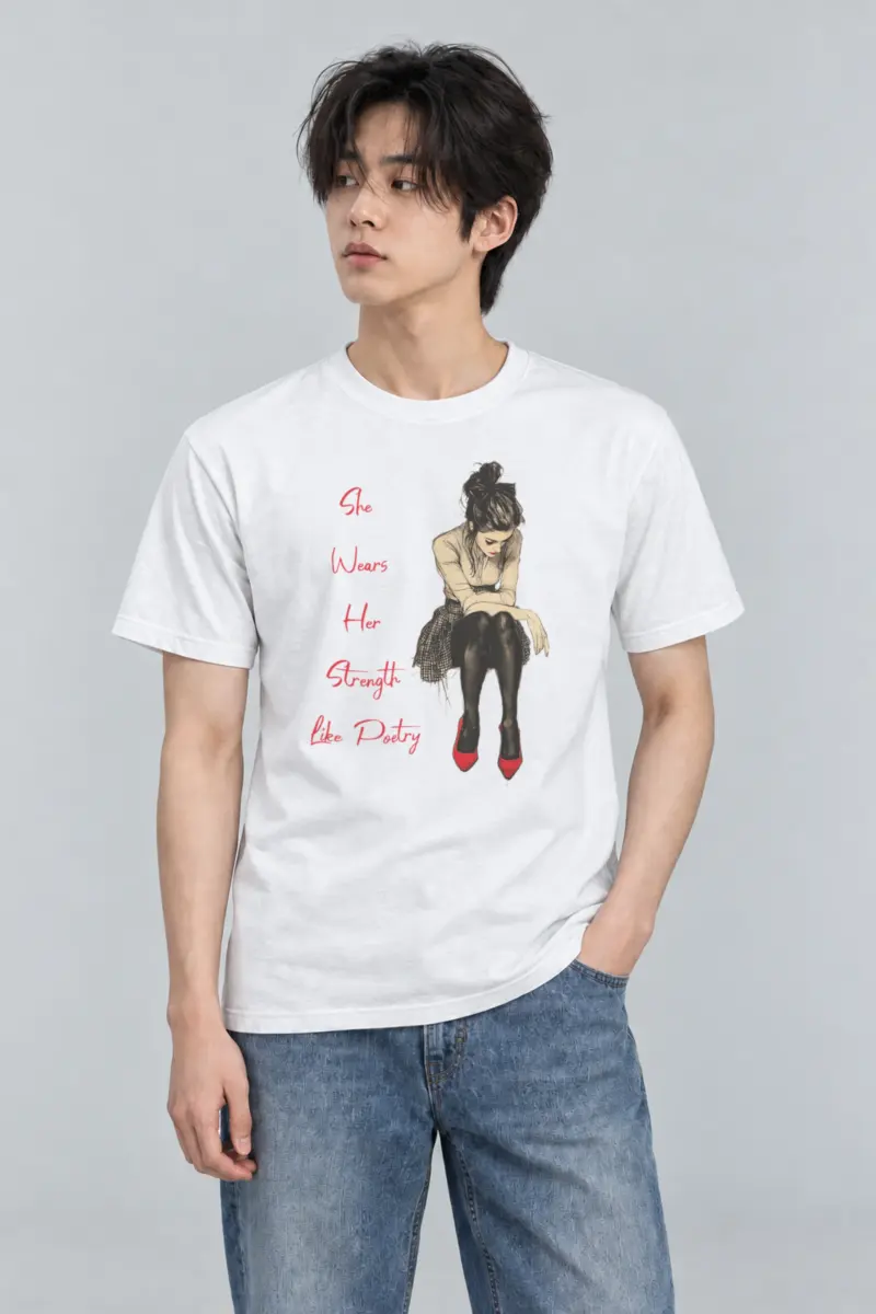 "Strength Like Poetry" Heavyweight Unisex Crewneck T-shirt