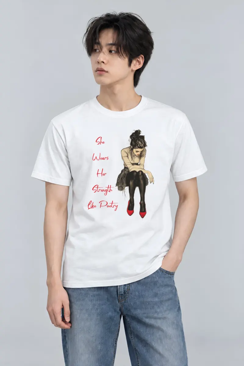 "Strength Like Poetry" Heavyweight Unisex Crewneck T-shirt