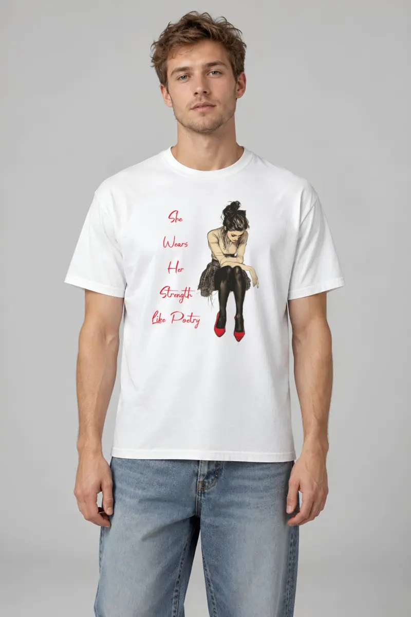 "Strength Like Poetry" Heavyweight Unisex Crewneck T-shirt