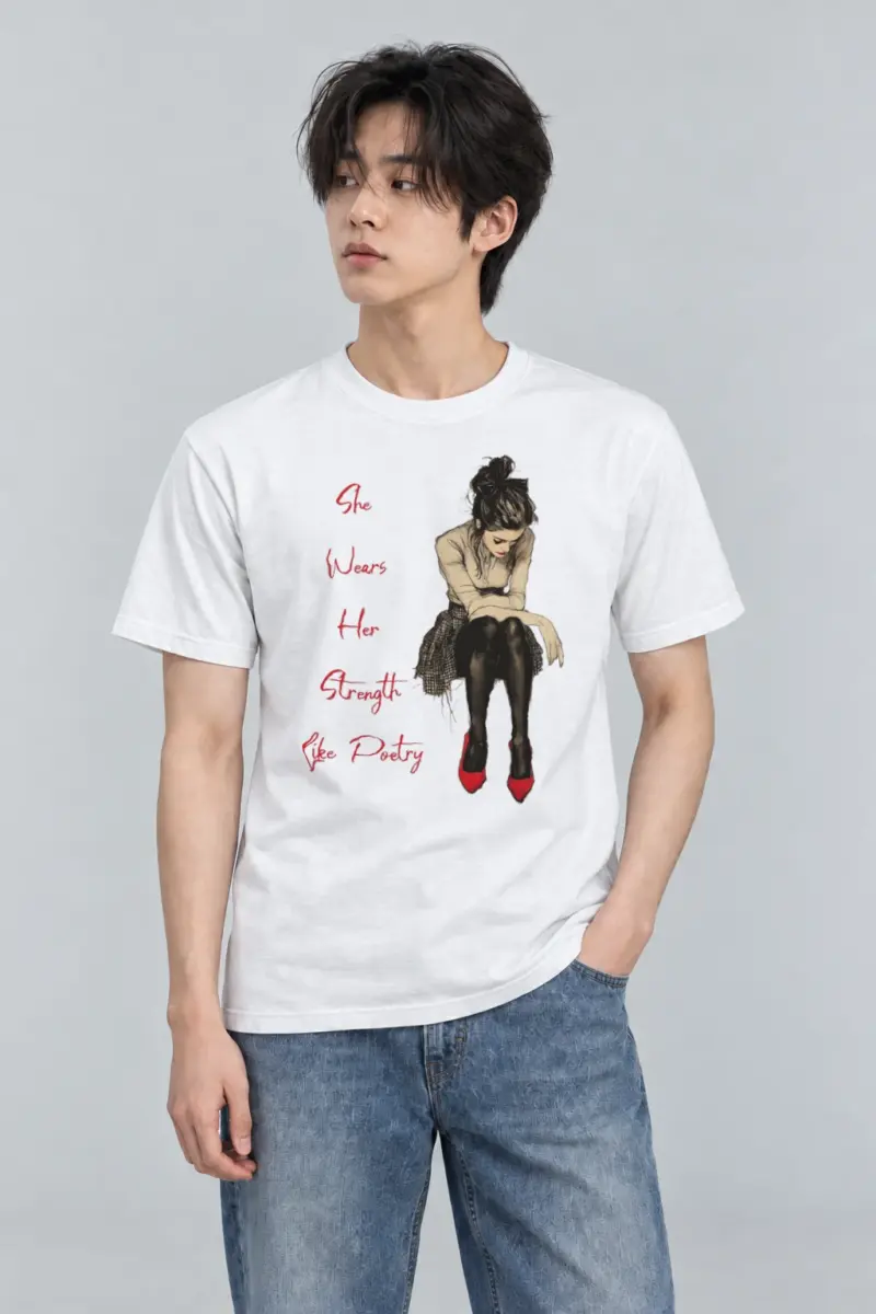 "Strength Like Poetry" Heavyweight Unisex Crewneck T-shirt