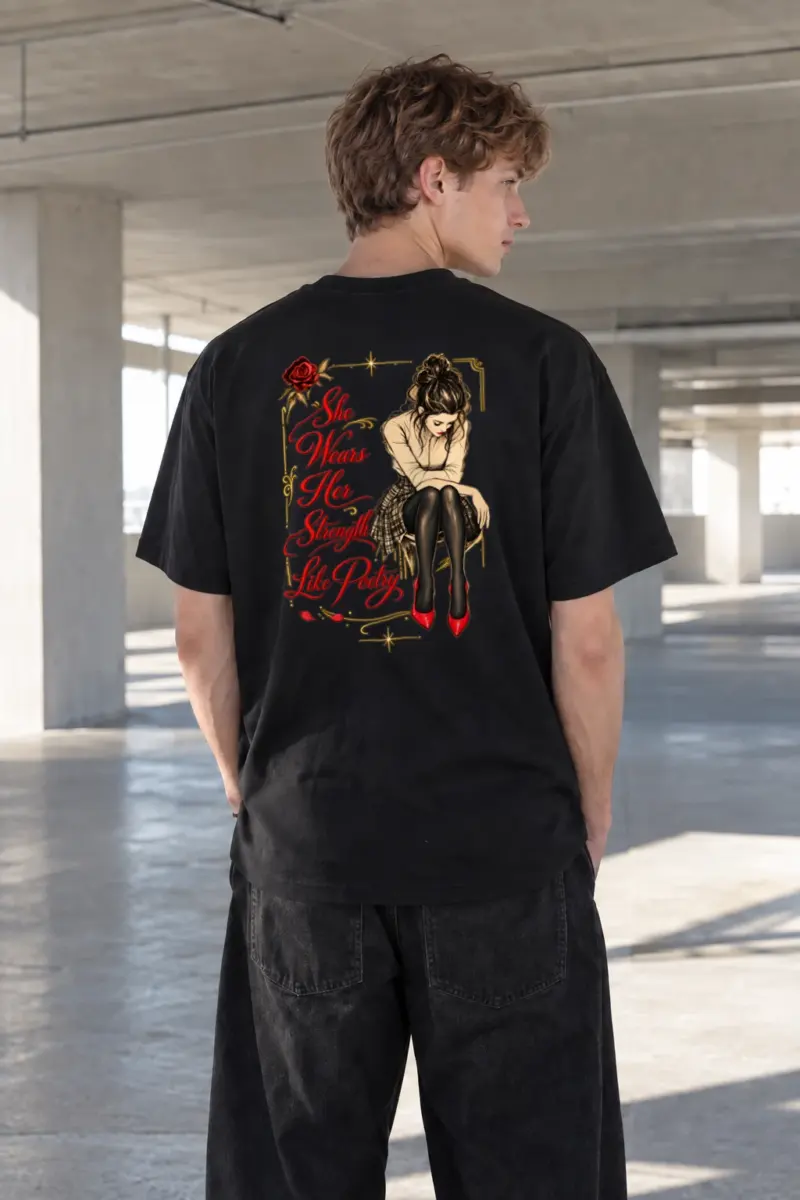 "Strength Like Poetry" Heavyweight Unisex Crewneck T-shirt | Gildan 5000