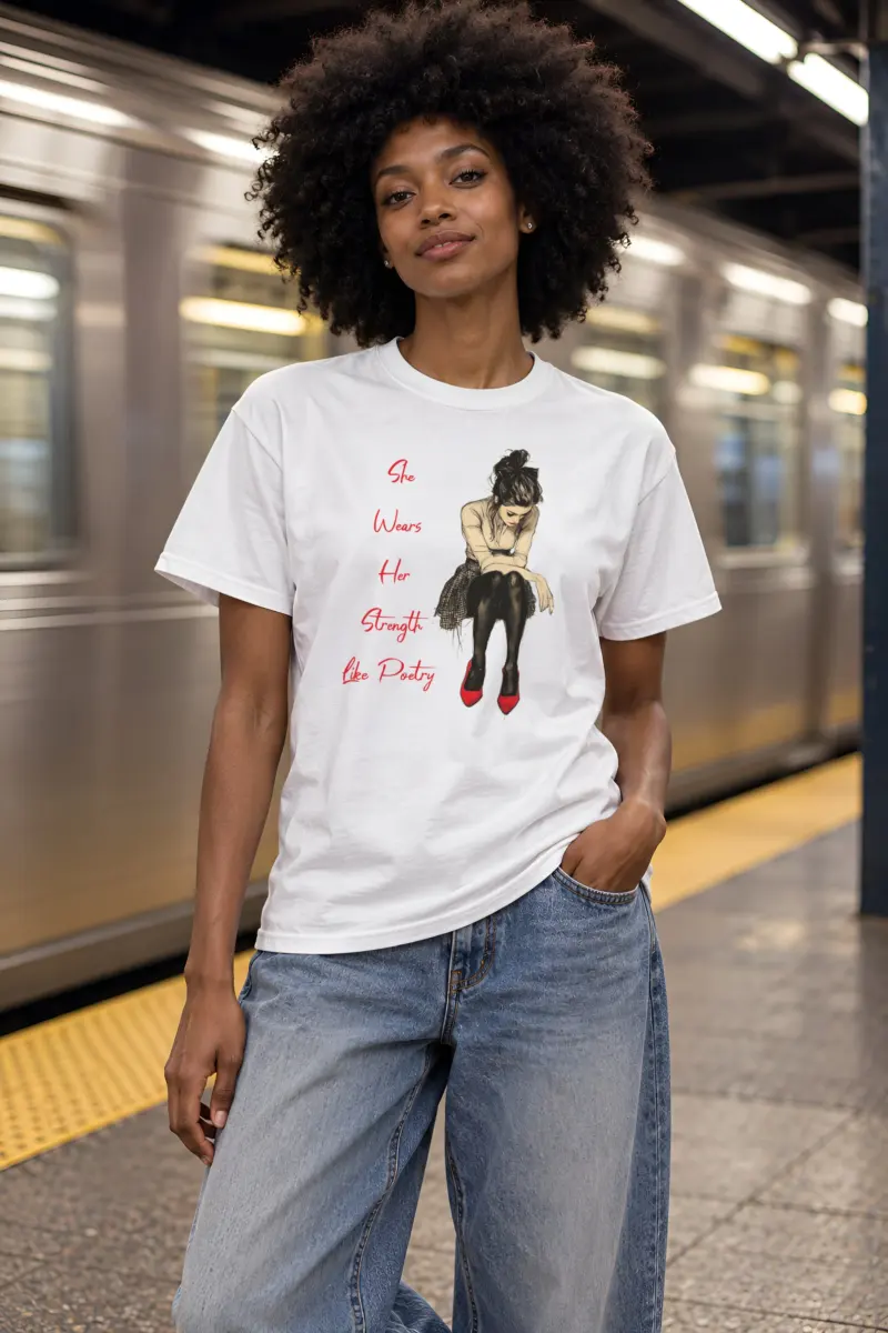 "Strength Like Poetry" Heavyweight Unisex Crewneck T-shirt