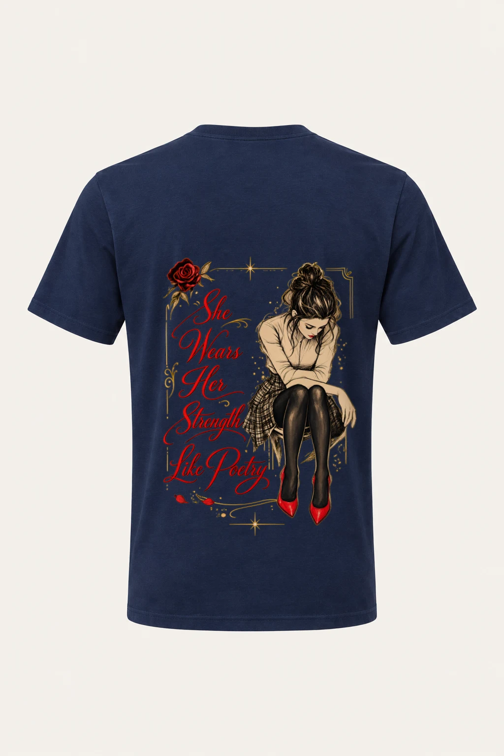 "Strength Like Poetry" Heavyweight Unisex Crewneck T-shirt | Gildan 5000