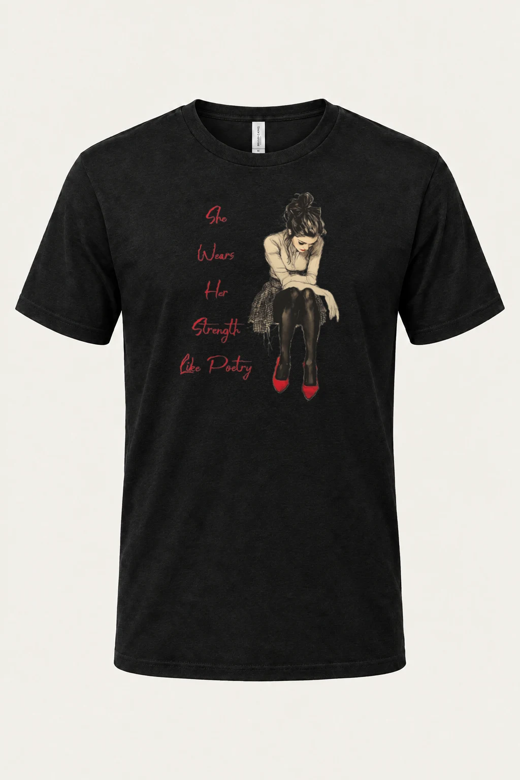 "Strength Like Poetry" Heavyweight Unisex Crewneck T-shirt | Gildan 5000