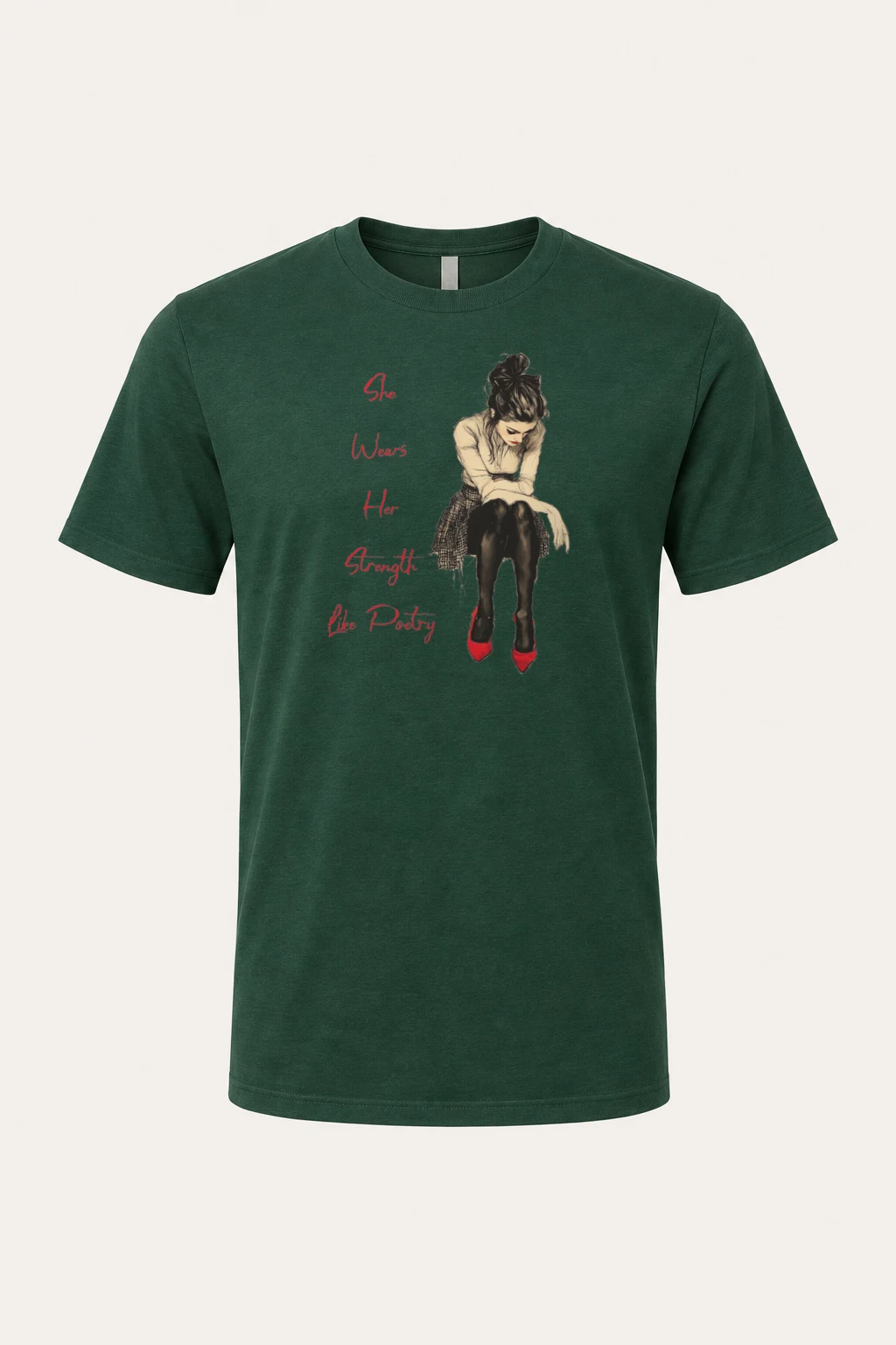 "Strength Like Poetry" Heavyweight Unisex Crewneck T-shirt | Gildan 5000