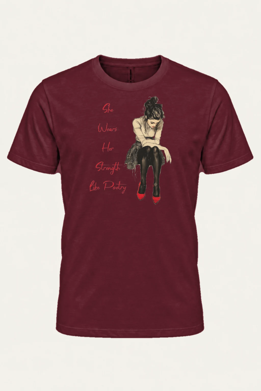 "Strength Like Poetry" Heavyweight Unisex Crewneck T-shirt | Gildan 5000