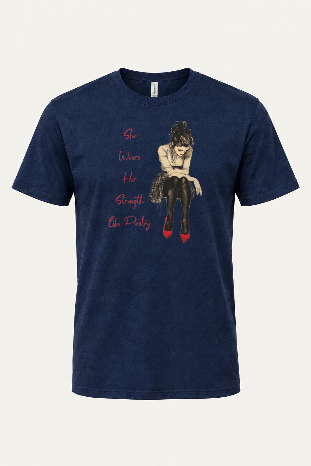 "Strength Like Poetry" Heavyweight Unisex Crewneck T-shirt | Gildan 5000
