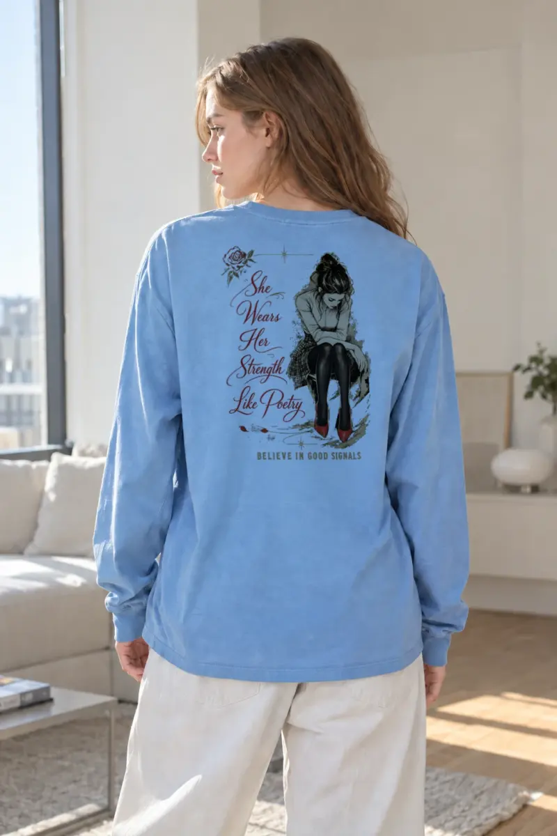 “Strength Like Poetry” Unisex Longsleeve T-shirt | Gildan 2400