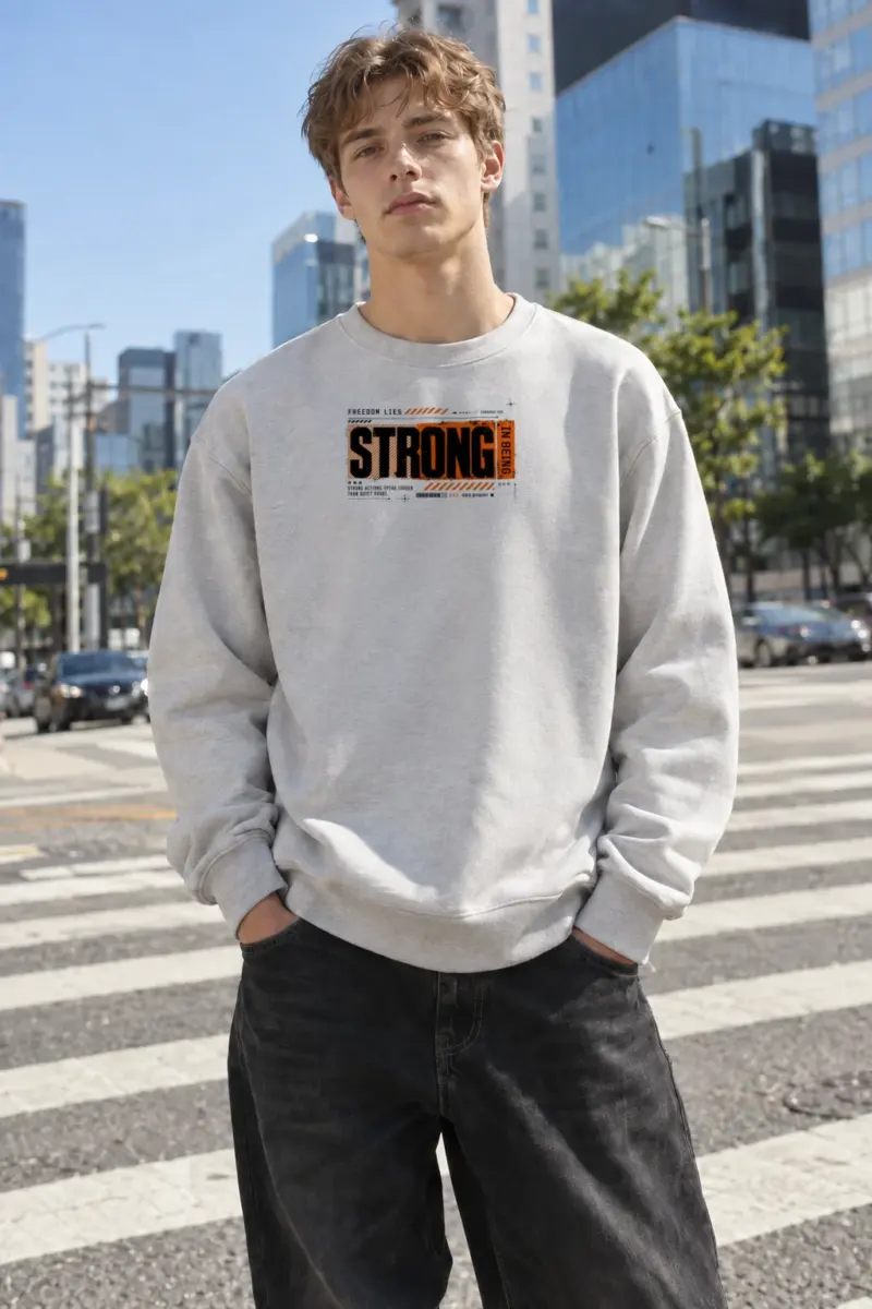"Strong Actions" Heavy Blend Unisex Crewneck Sweatshirt | Gildan 18000
