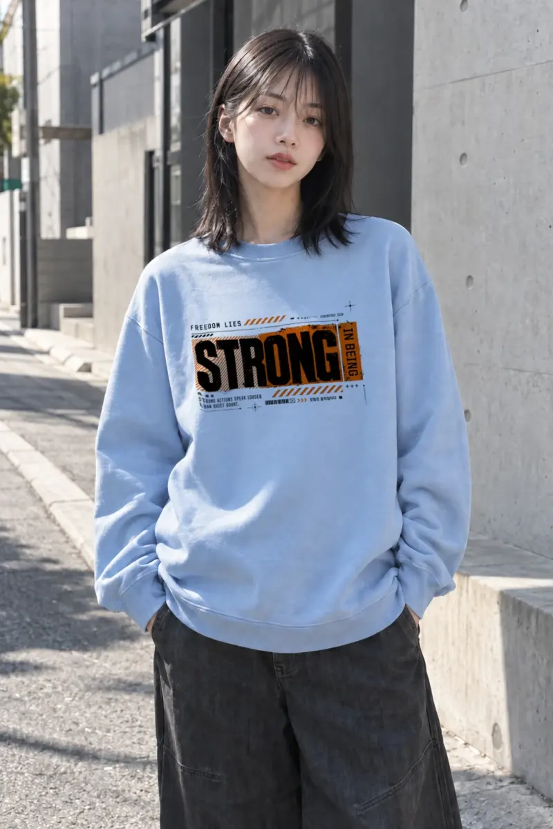 "Strong Actions" Heavy Blend Unisex Crewneck Sweatshirt | Gildan 18000