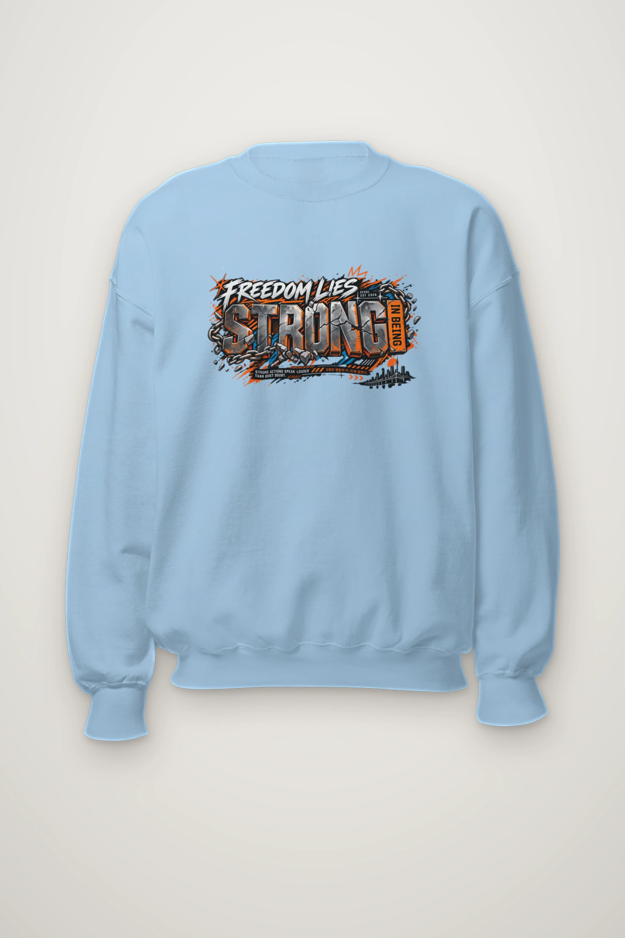 "Freedom Lies Strong In Being" Heavy Blend Unisex Crewneck Sweatshirt