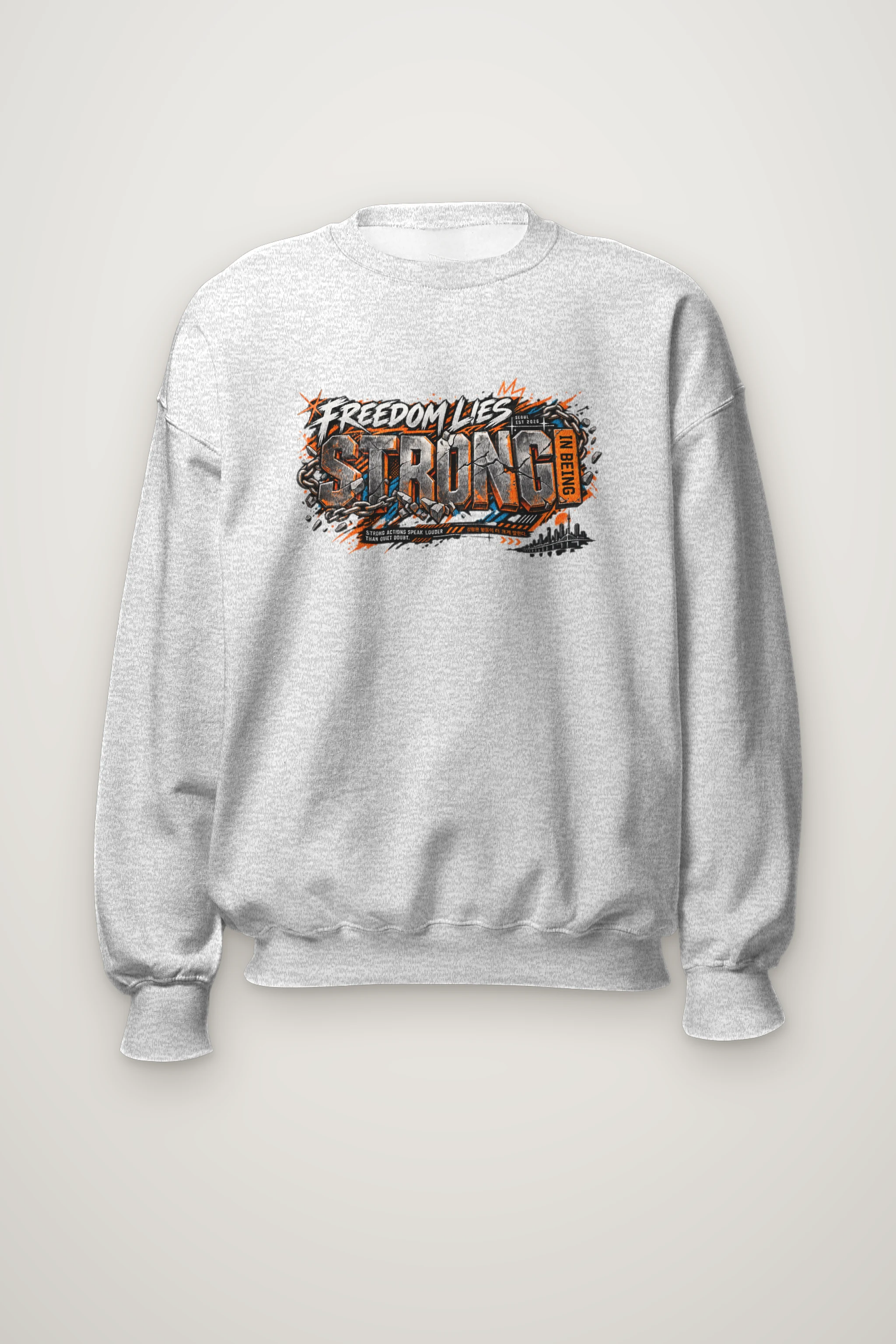 "Freedom Lies Strong In Being" Heavy Blend Unisex Crewneck Sweatshirt