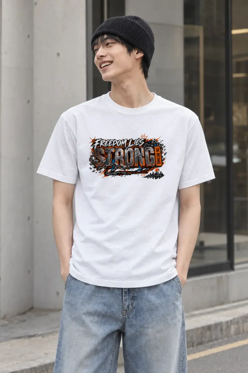 "Freedom Lies Strong" Heavyweight Unisex Crewneck T-shirt