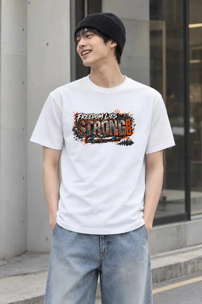 "Freedom Lies Strong" Heavyweight Unisex Crewneck T-shirt