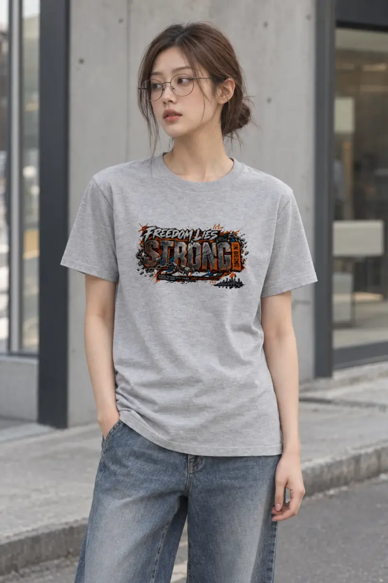 "Freedom Lies Strong" Heavyweight Unisex Crewneck T-shirt